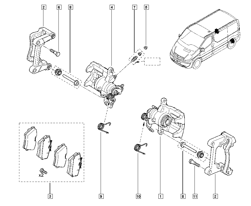 RENAULT 77 01 054 772 - Bremžu uzliku kompl., Disku bremzes autospares.lv