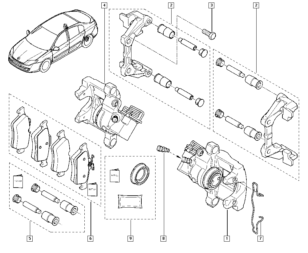 Cadillac 440601689R - Bremžu uzliku kompl., Disku bremzes autospares.lv