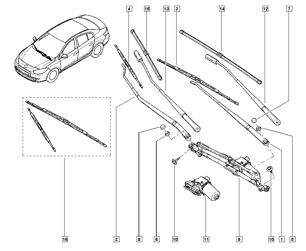 RENAULT 288901987R - Stikla tīrītāja slotiņa autospares.lv