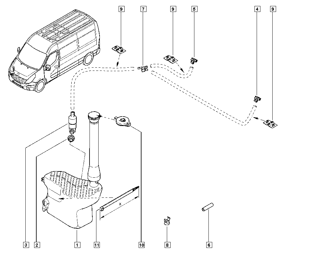 NISSAN 82002-46091 - Ūdenssūknis, Stiklu tīrīšanas sistēma autospares.lv