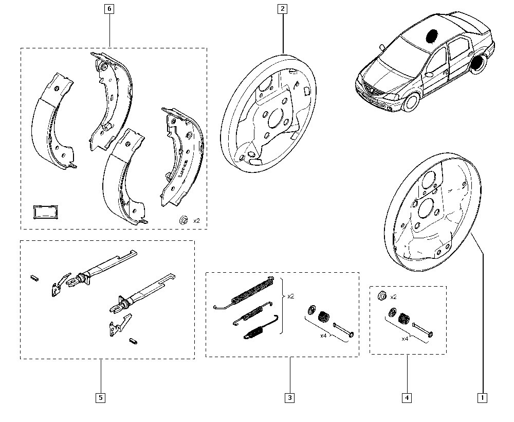 RENAULT TRUCKS 7701205758 - Brake Shoe Set www.autospares.lv