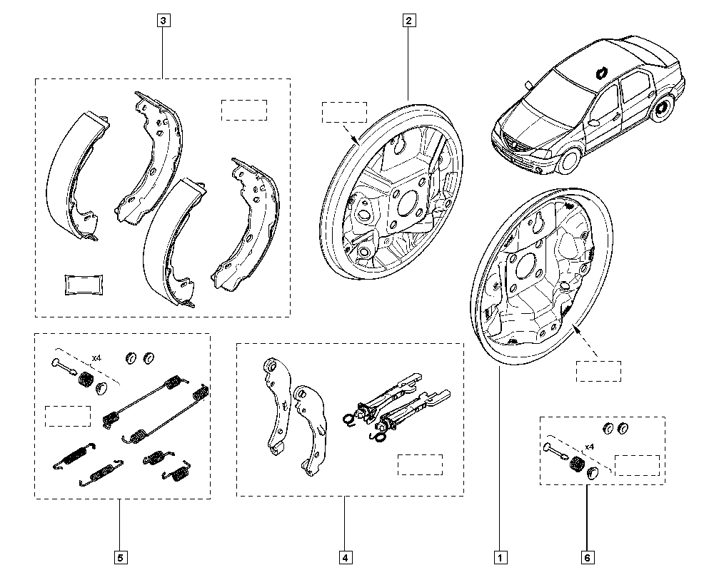 DACIA 6001551409 - Bremžu loku komplekts autospares.lv