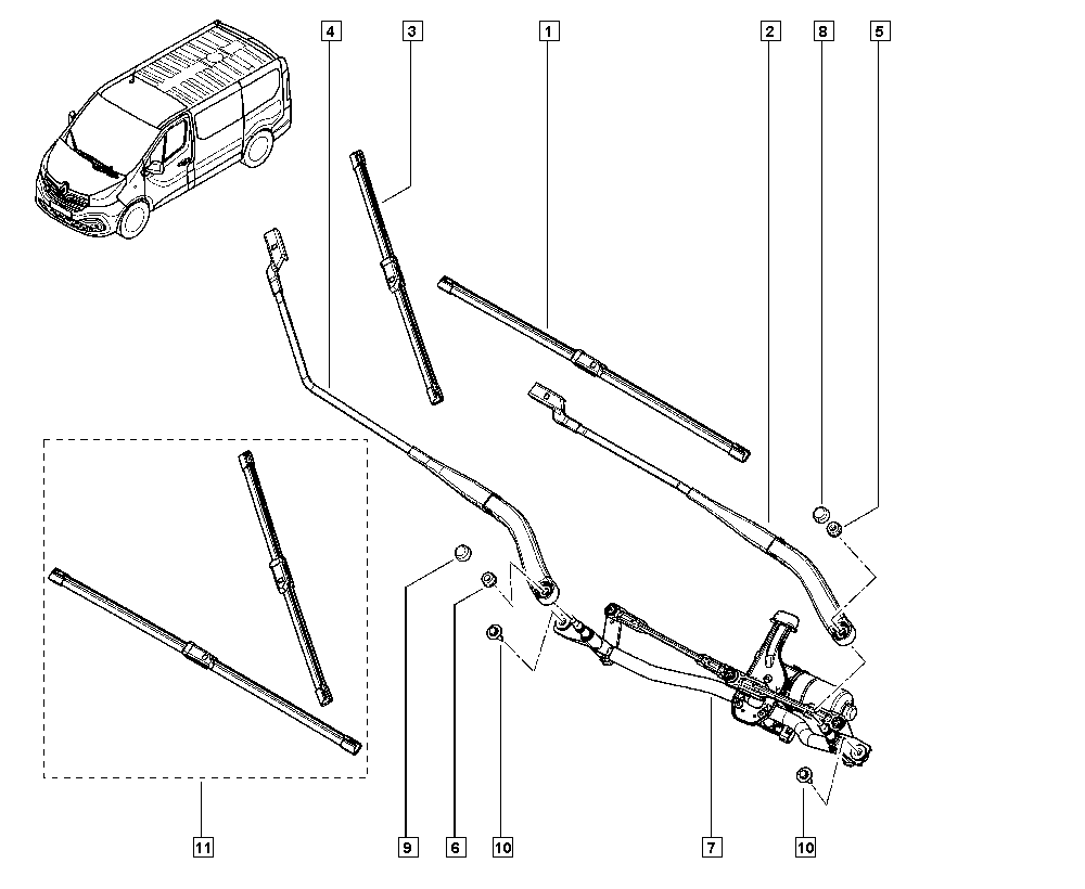 RENAULT 28 89 048 82R - Stikla tīrītāja slotiņa autospares.lv