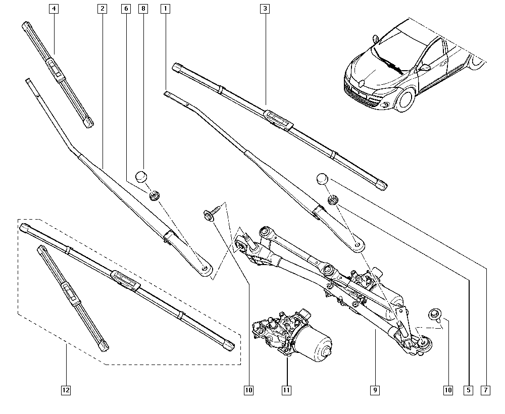 RENAULT 28 89 025 93R - Stikla tīrītāja slotiņa autospares.lv