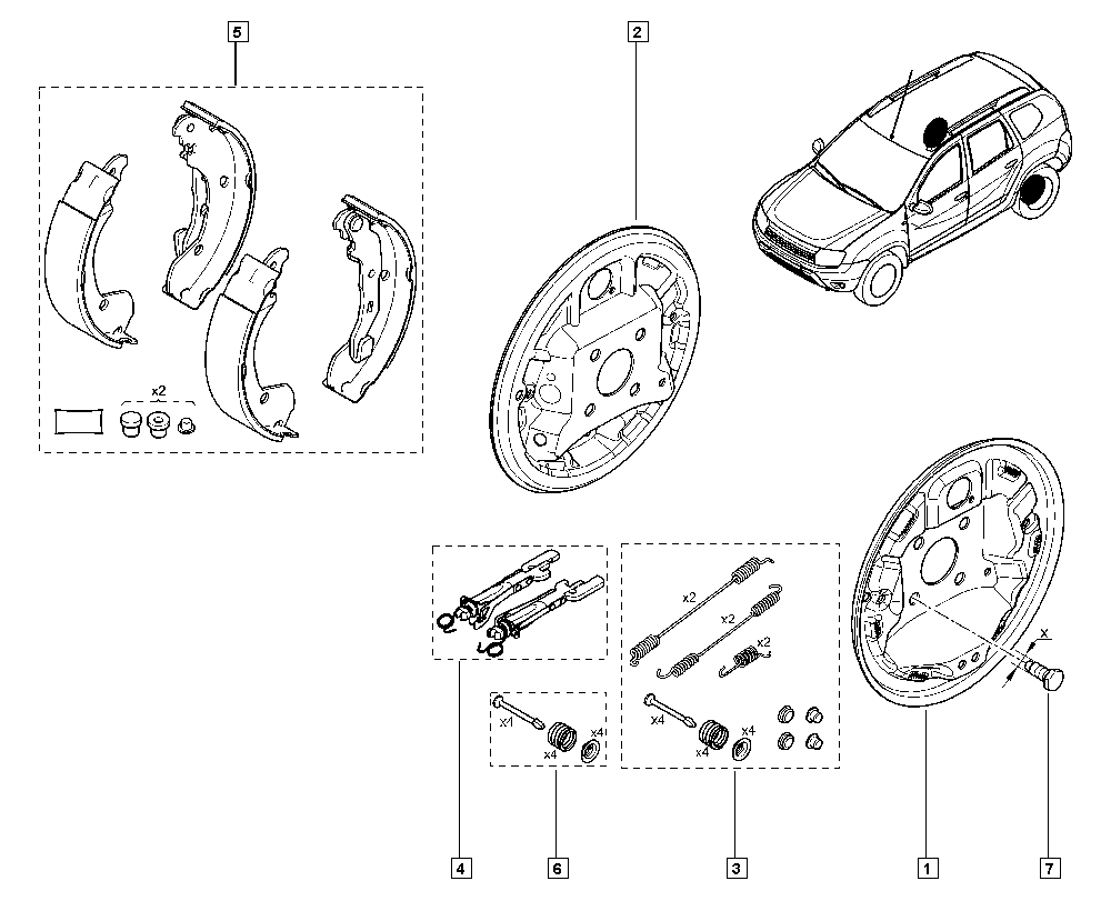 DACIA 44 06 052 38R - Bremžu loku komplekts autospares.lv