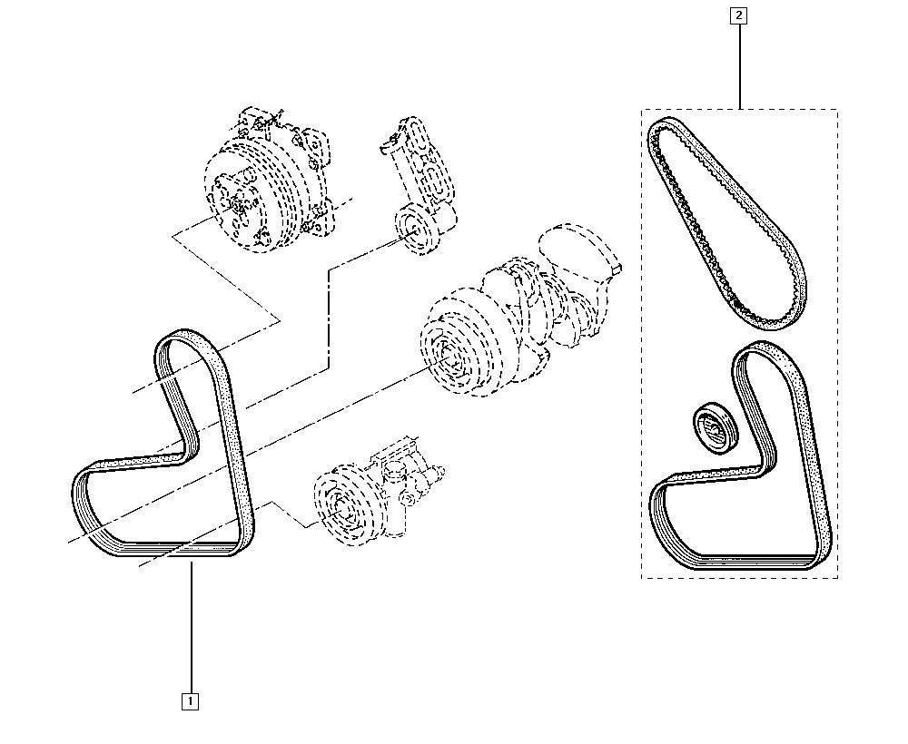 RENAULT 77 00 853 990 - Ķīļrievu siksna autospares.lv