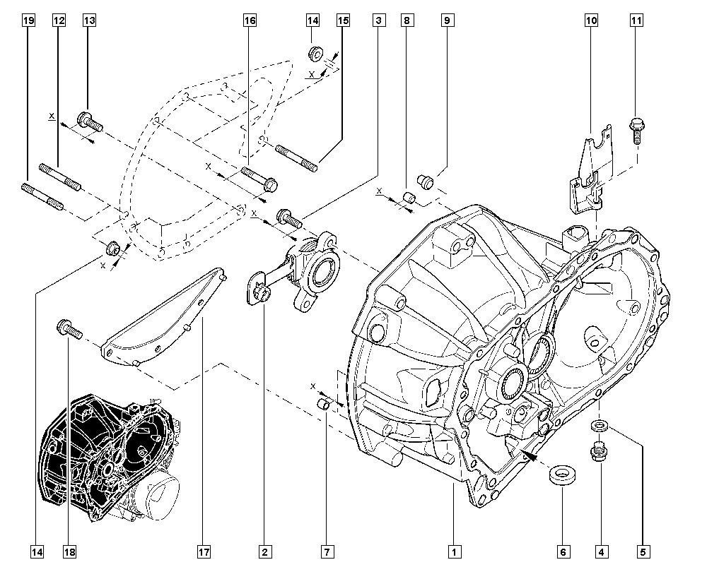 DACIA 30 62 095 36R - Centrālais izslēdzējmehānisms, Sajūgs autospares.lv