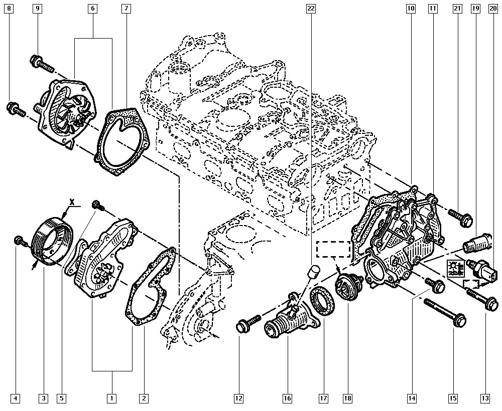 RENAULT 21 01 073 70R - Ūdenssūknis autospares.lv