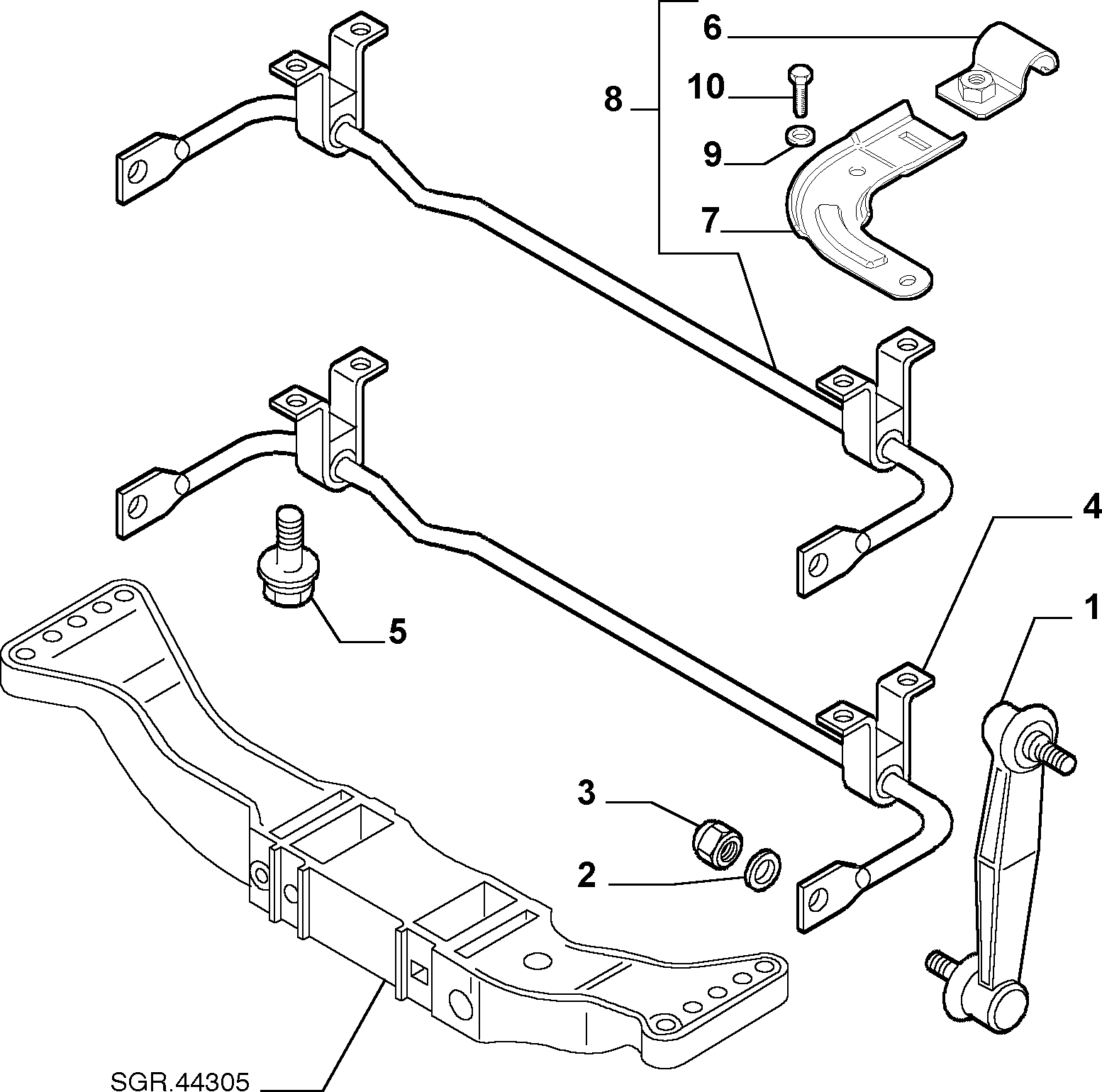 FIAT / LANCIA 60613575 - Stiepnis / Atsaite, Stabilizators autospares.lv