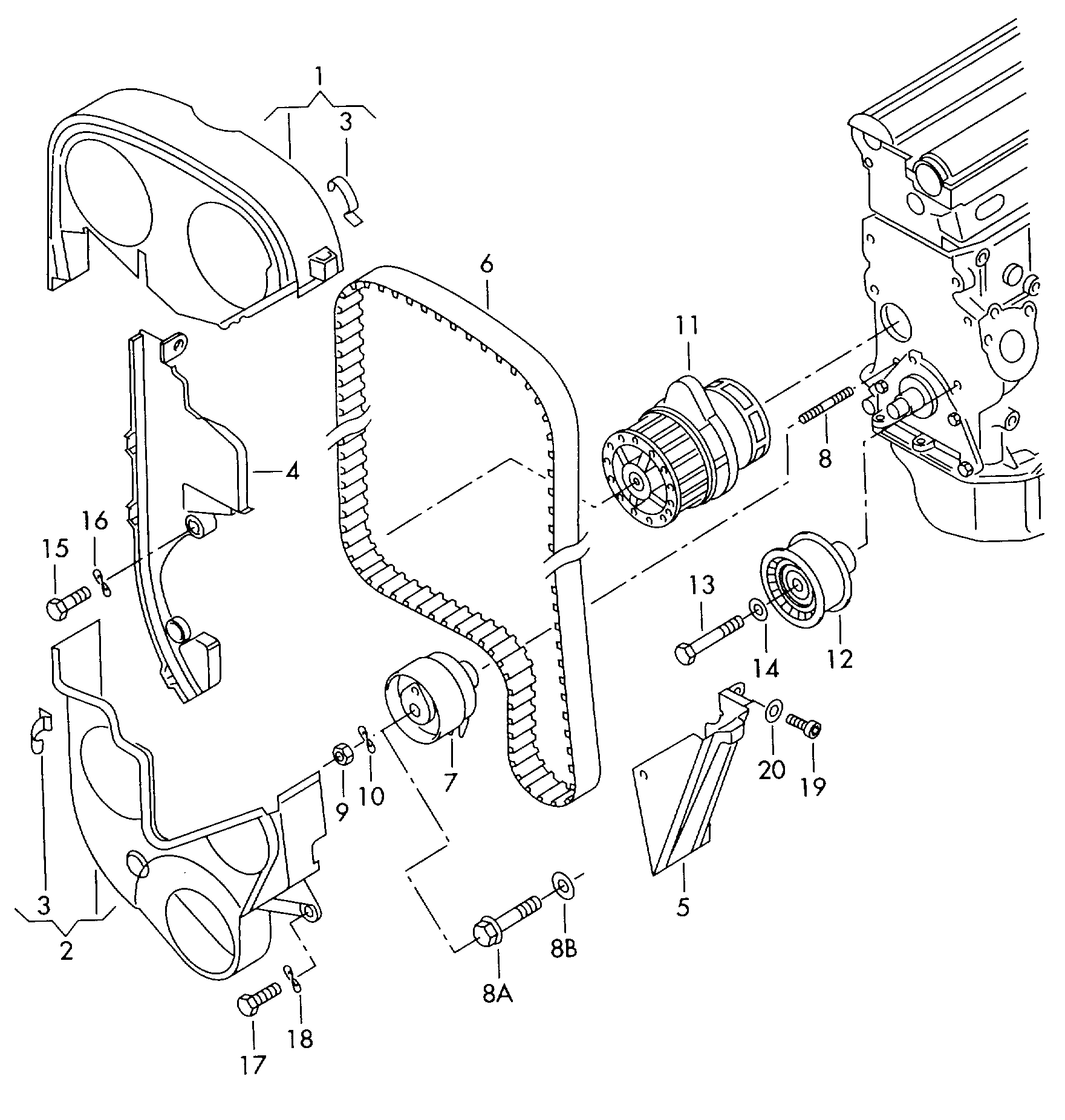 VAG 036 109 244 - Parazīt / Vadrullītis, Zobsiksna autospares.lv