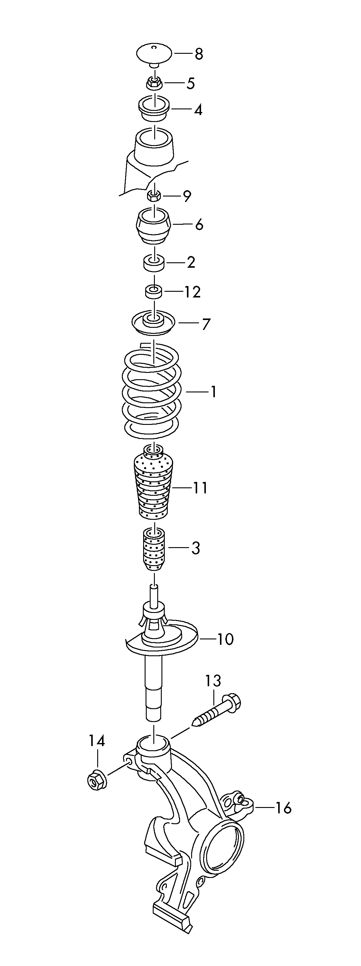 VW 1J0 412 303 - Rubber Buffer, suspension www.autospares.lv