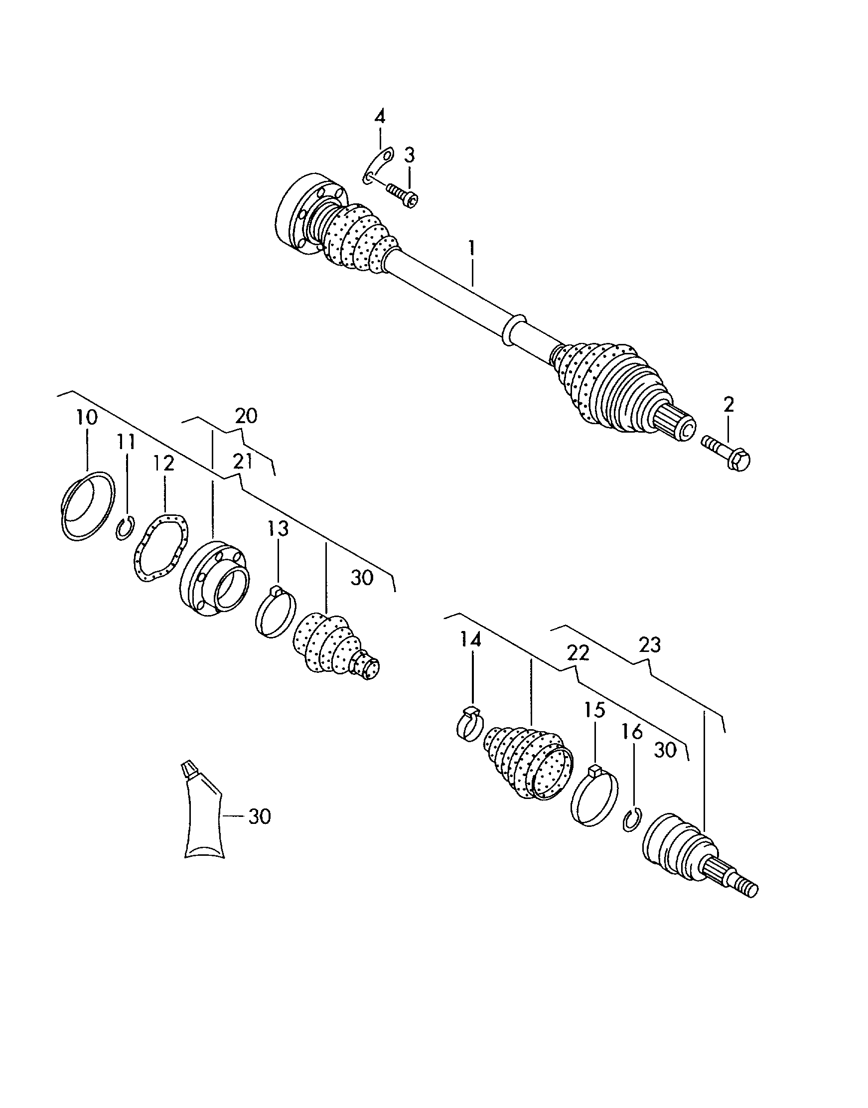 VW 7M0 498 203 A - Putekļusargs, Piedziņas vārpsta autospares.lv