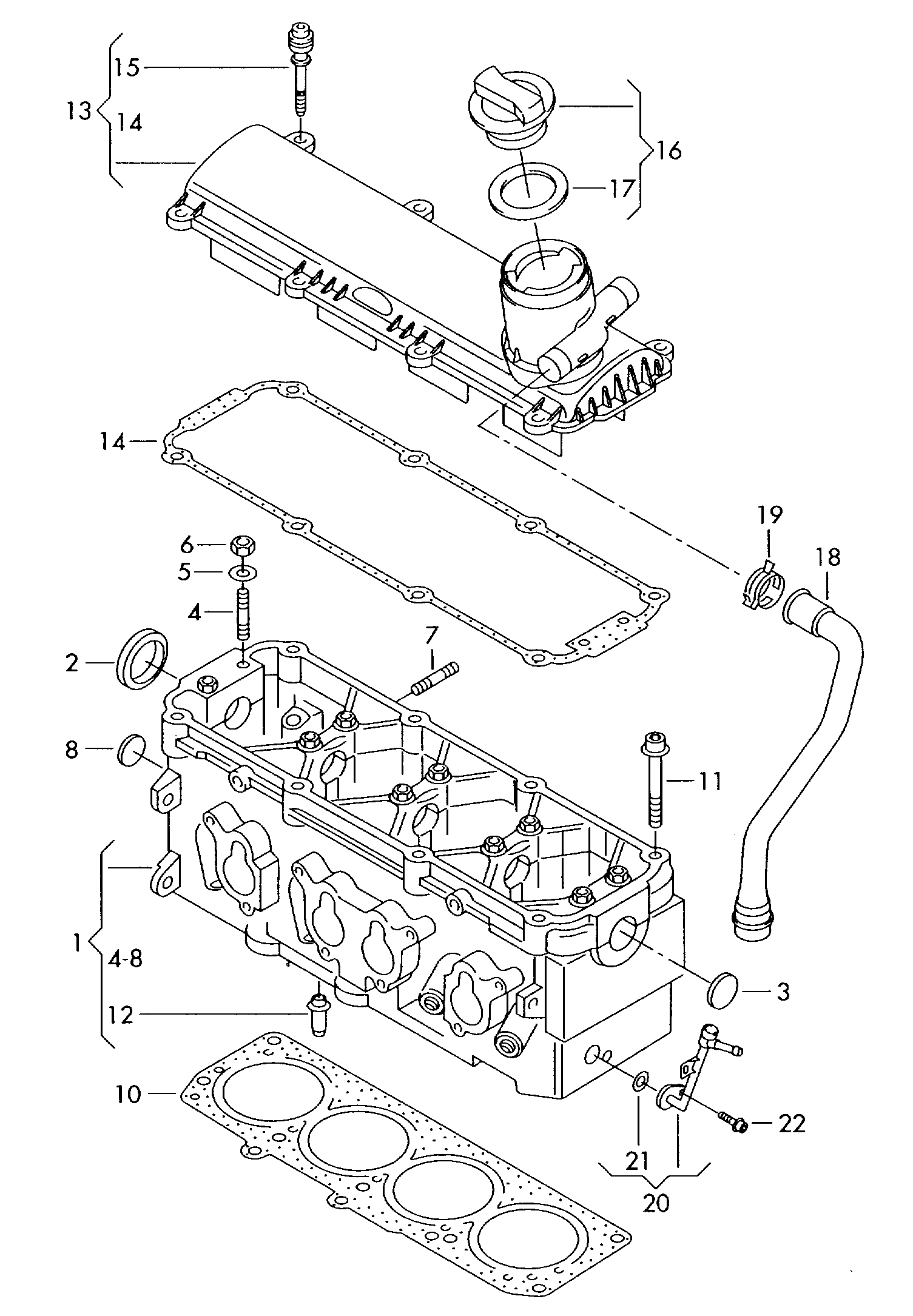 Skoda 06B 103 383 AG - Gasket, cylinder head www.autospares.lv