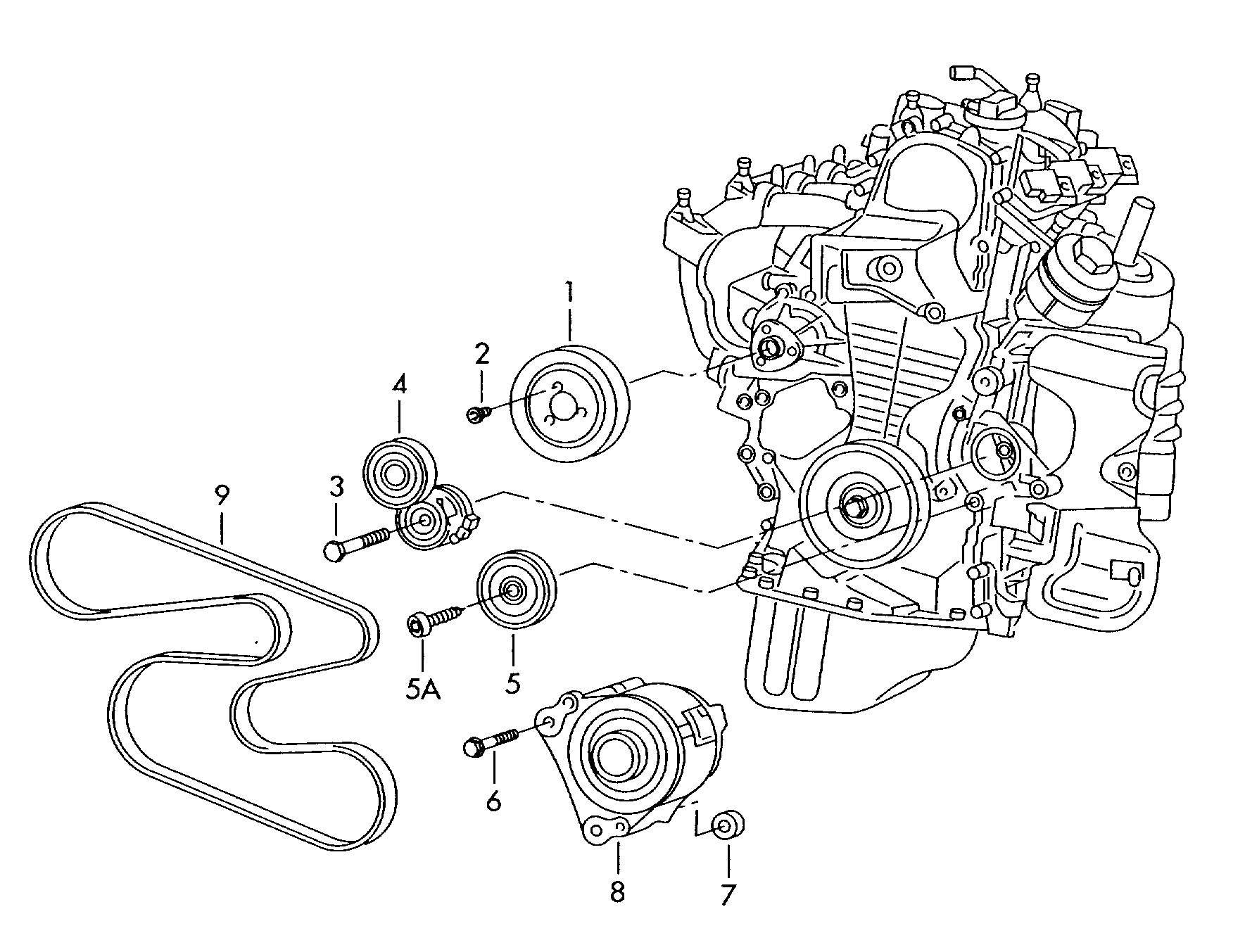 Seat 03D 145 276 A - Parazīt / Vadrullītis, Ķīļrievu siksna autospares.lv