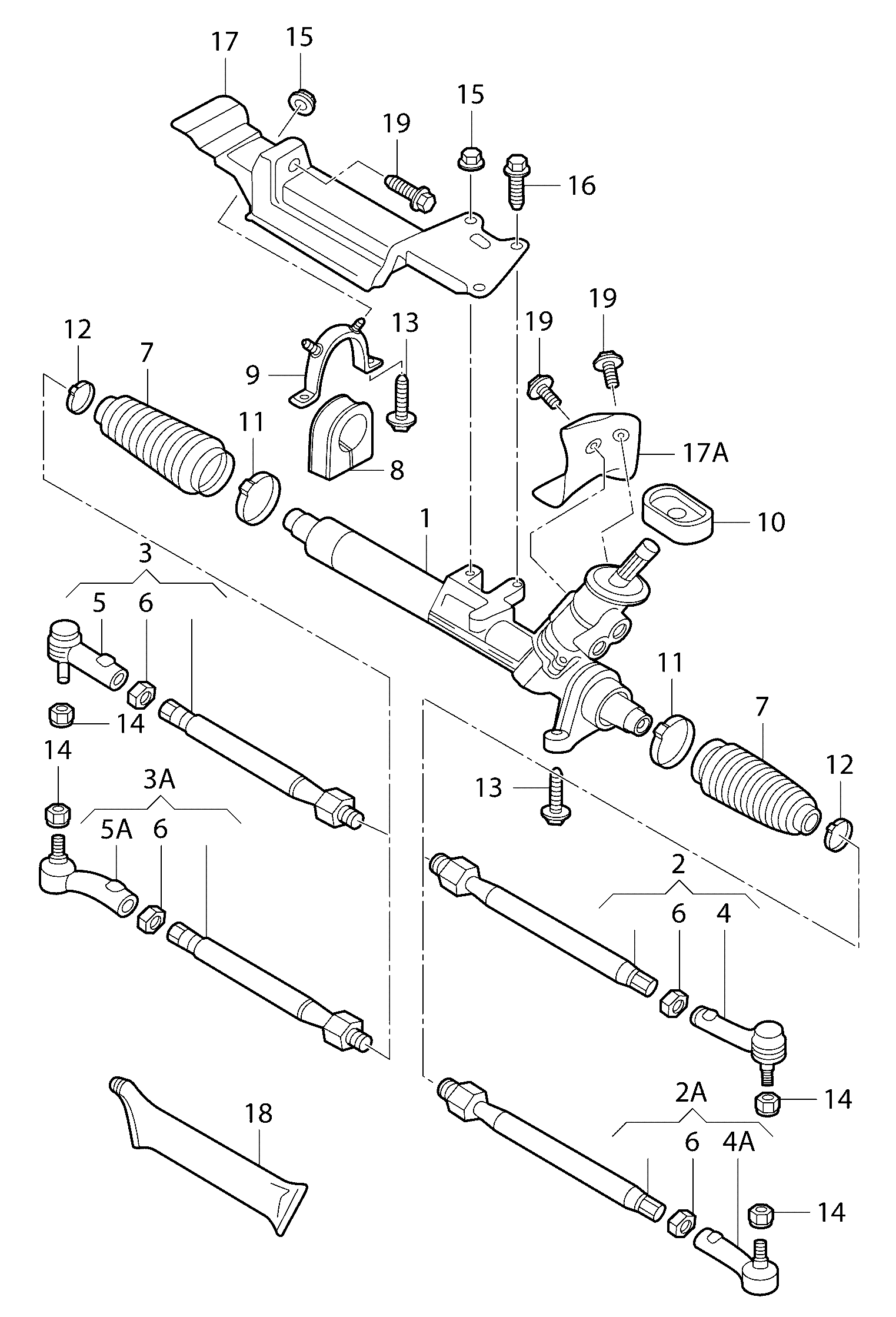 AUDI 1J0 422 803 B - Stūres šķērsstiepnis autospares.lv