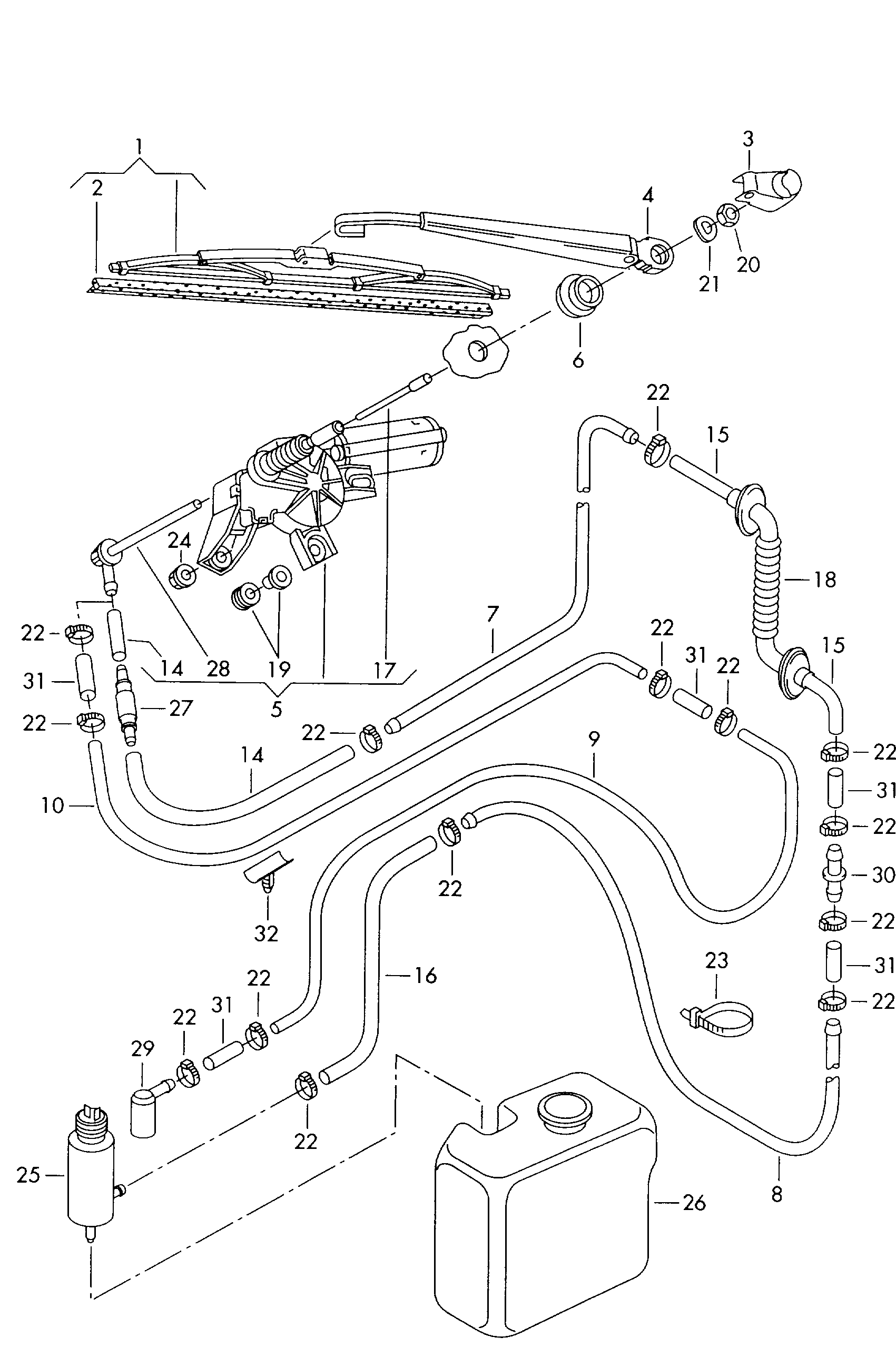 Seat 1M6955707B - Stikla tīrītāja slotiņa autospares.lv