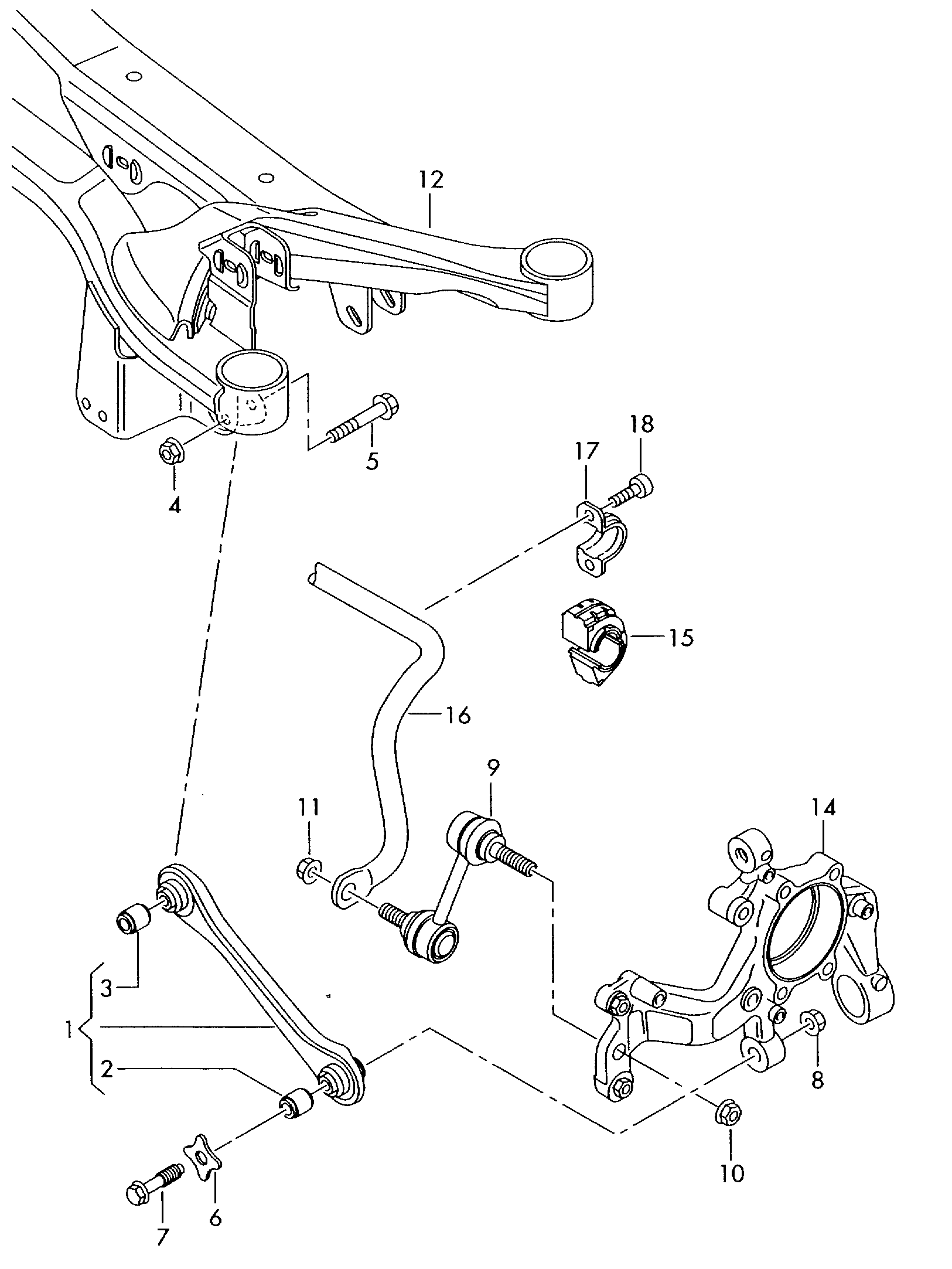 Porsche 1K0 501 529F - Piekare, Šķērssvira autospares.lv