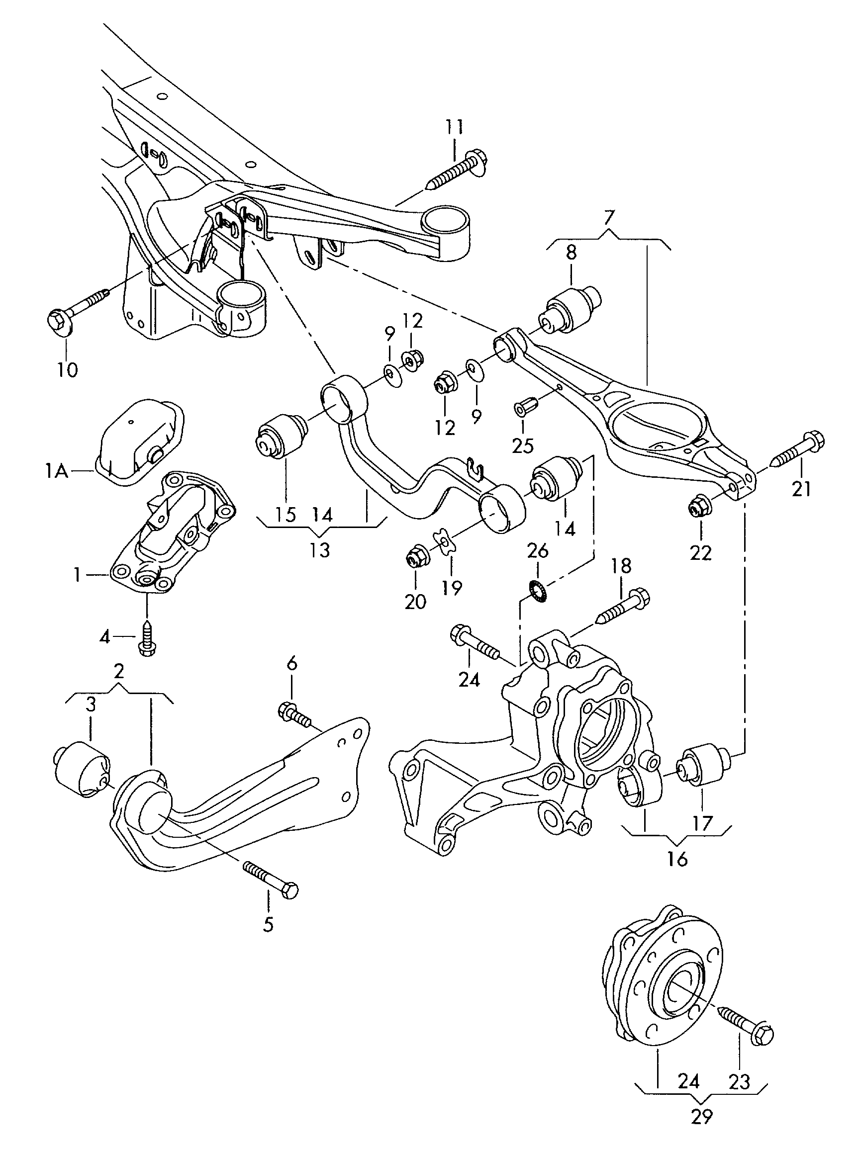 Skoda 1K0 505 223 K - Neatkarīgās balstiekārtas svira, Riteņa piekare autospares.lv