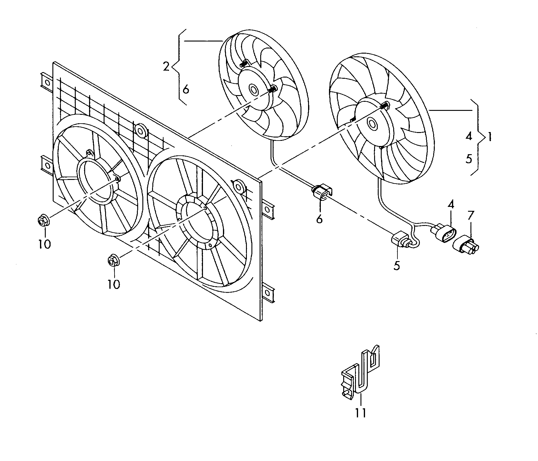 Seat 1K0 959 455FF - Ventilators, Motora dzesēšanas sistēma www.autospares.lv