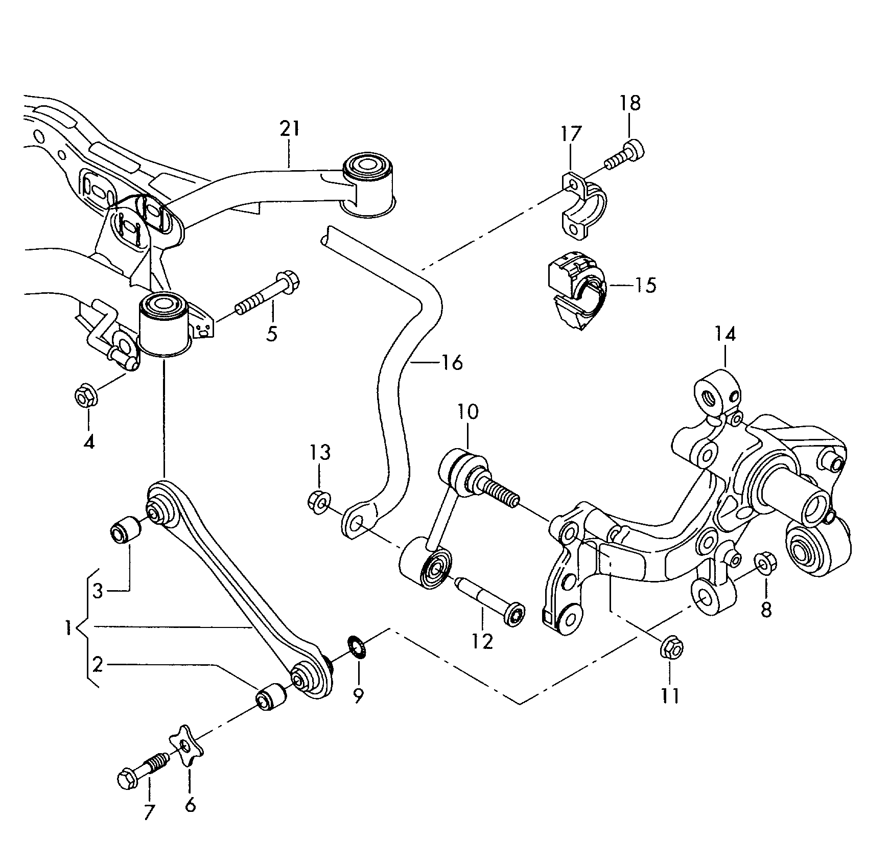 VW 1K0501529J - Neatkarīgās balstiekārtas svira, Riteņa piekare autospares.lv