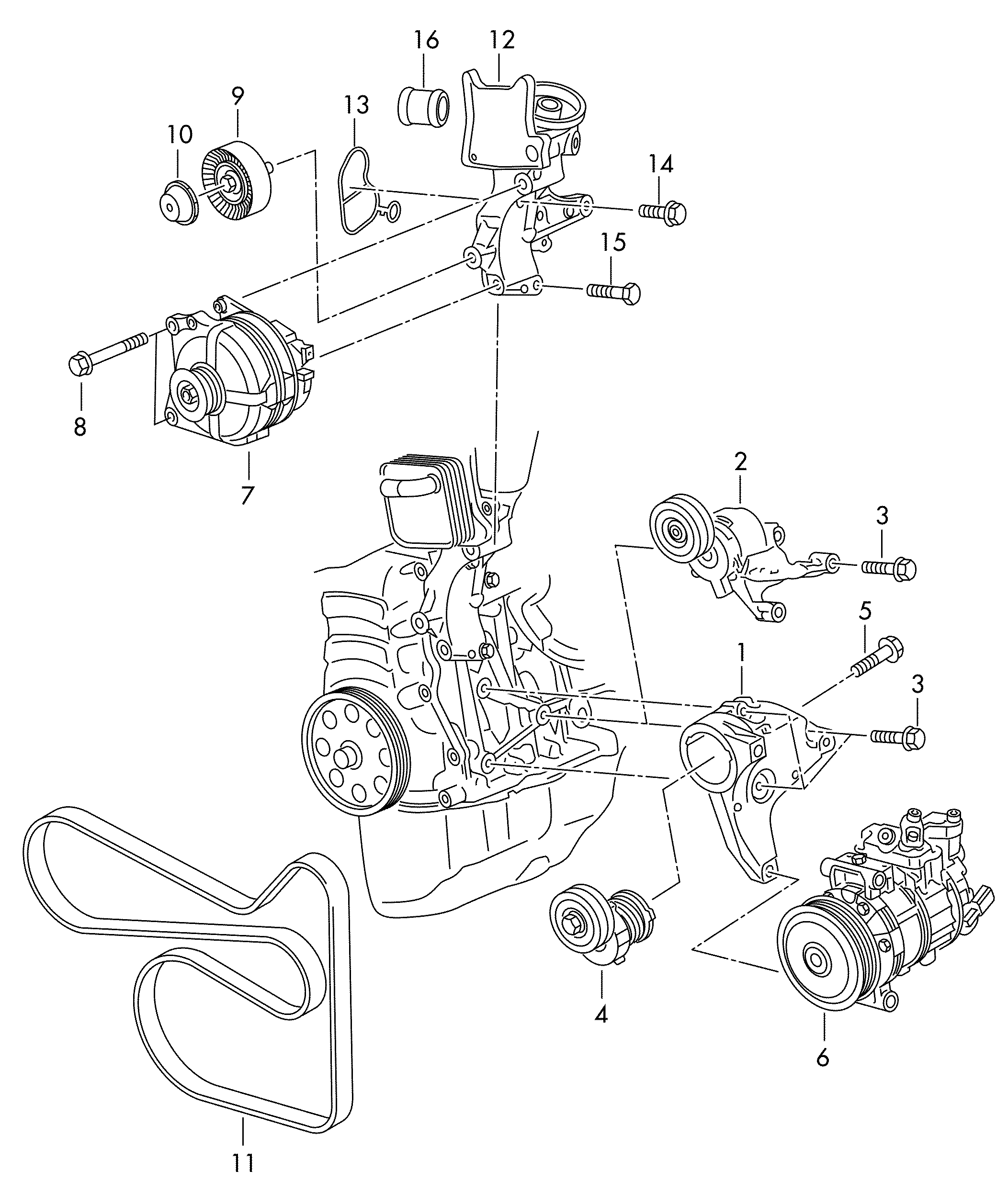 Seat 04E 145 933 R - Ķīļrievu siksna autospares.lv