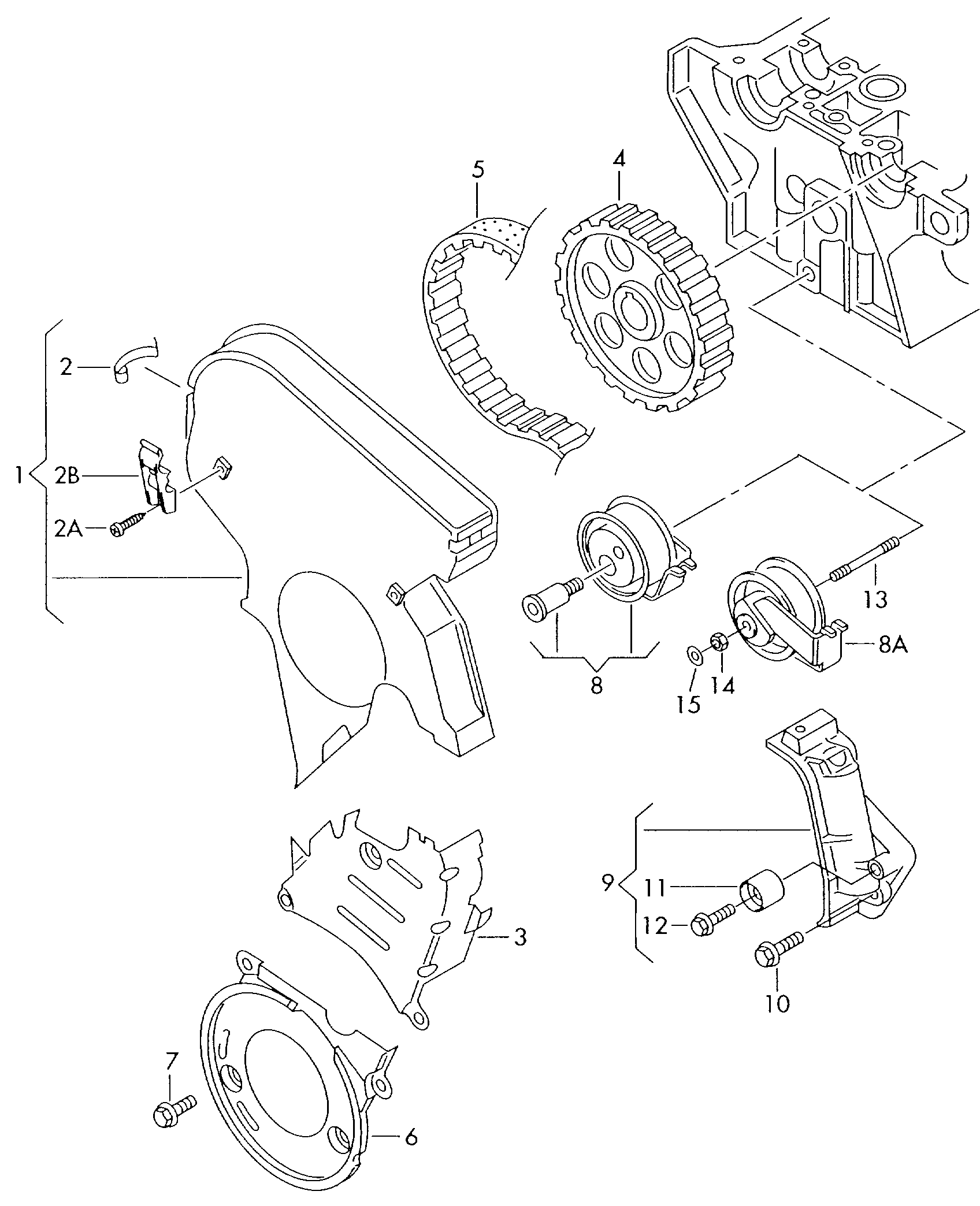 AUDI (FAW) 06B 109 243 E - Spriegotājrullītis, Gāzu sadales mehānisma piedziņas siksna autospares.lv