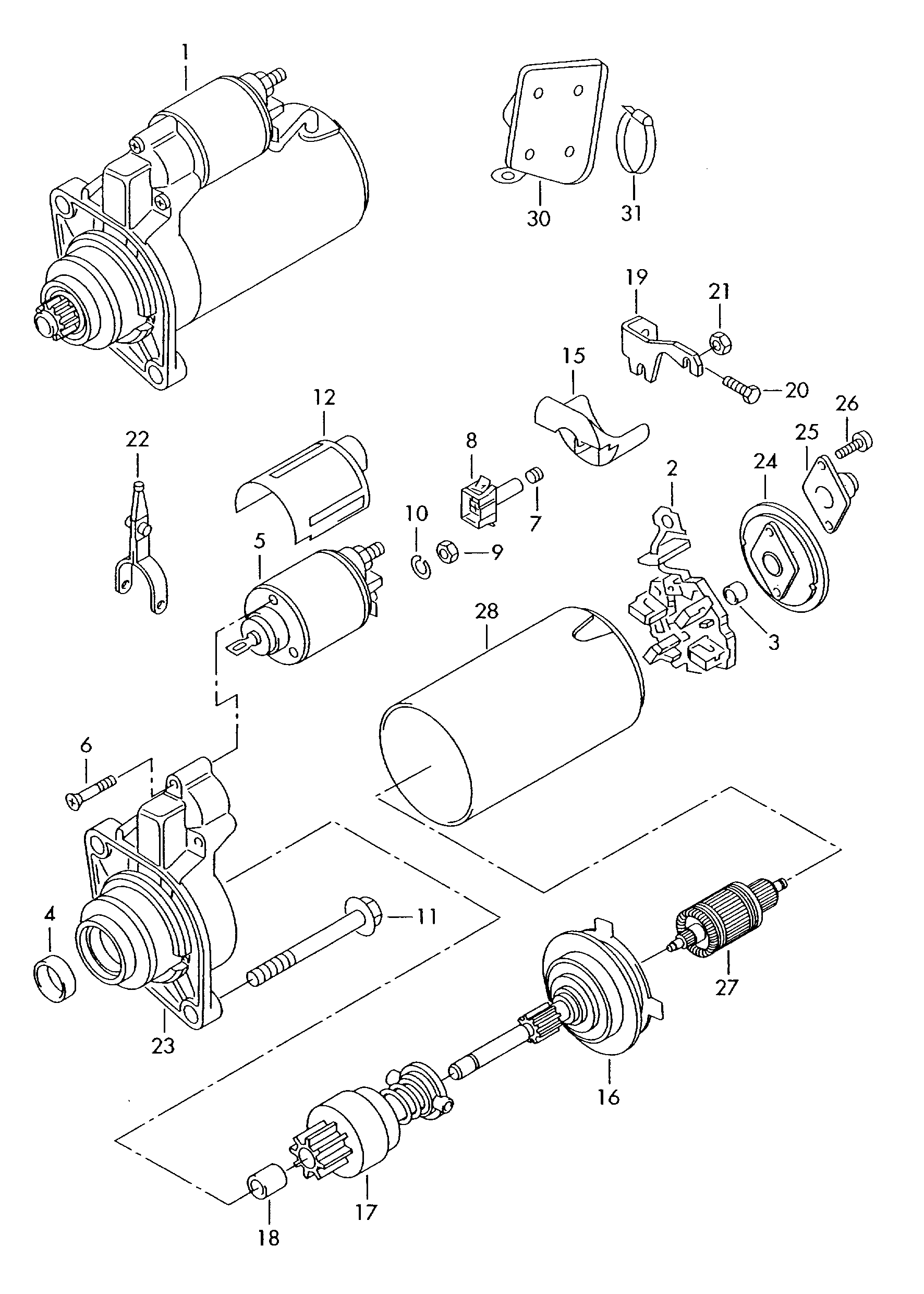 VAG 059 911 287 E - Ievilcējrelejs, Starteris autospares.lv