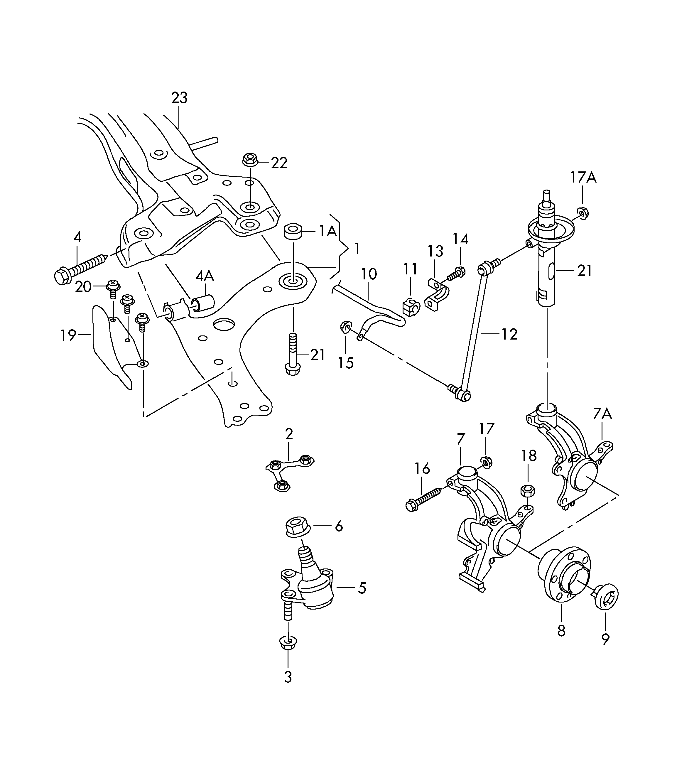 AUDI 6R0 407 365 - Balst / Virzošais šarnīrs autospares.lv