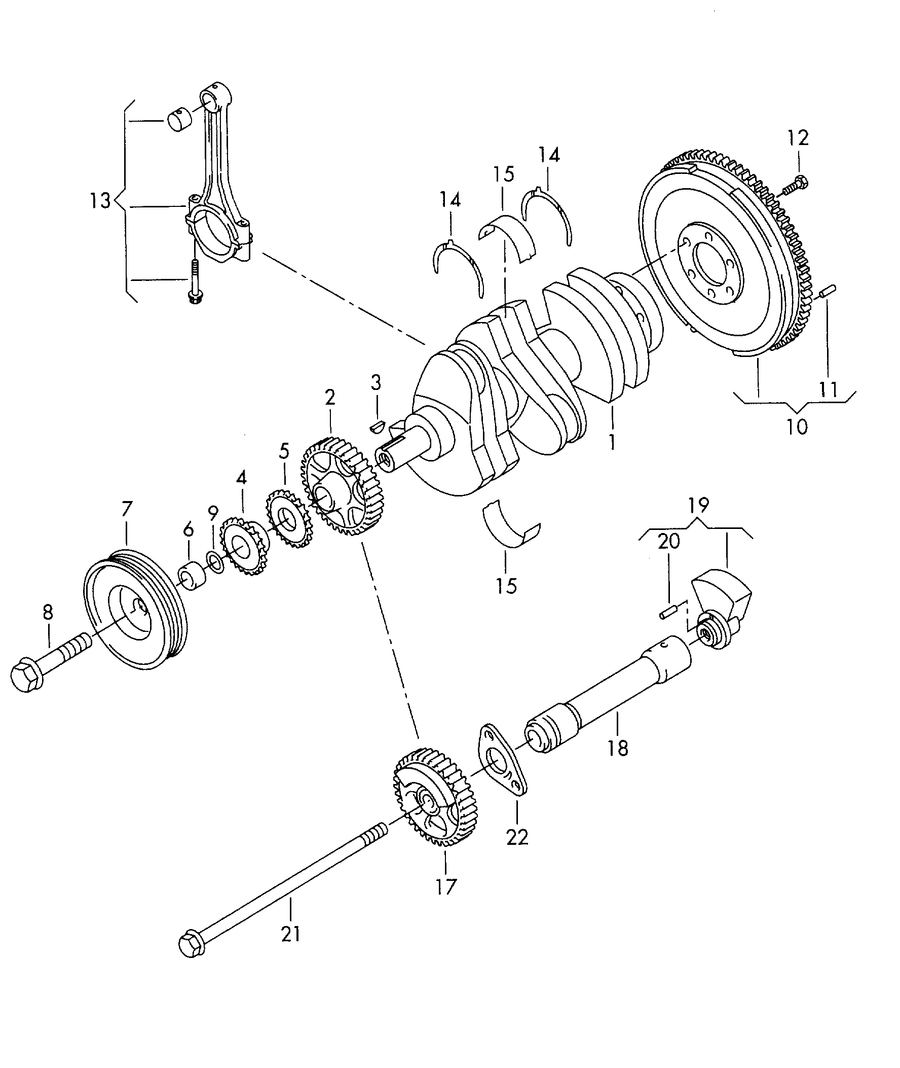 Seat 03E 105 209 L - Sadales vārpstas piedziņas ķēdes komplekts autospares.lv