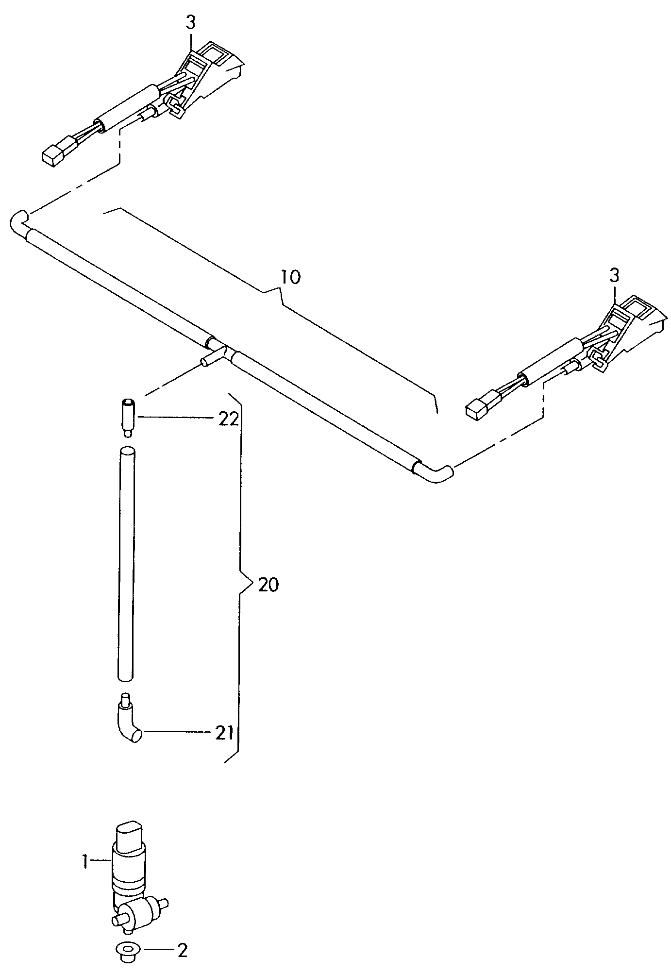 VAG 1J5955651 - Ūdenssūknis, Stiklu tīrīšanas sistēma autospares.lv