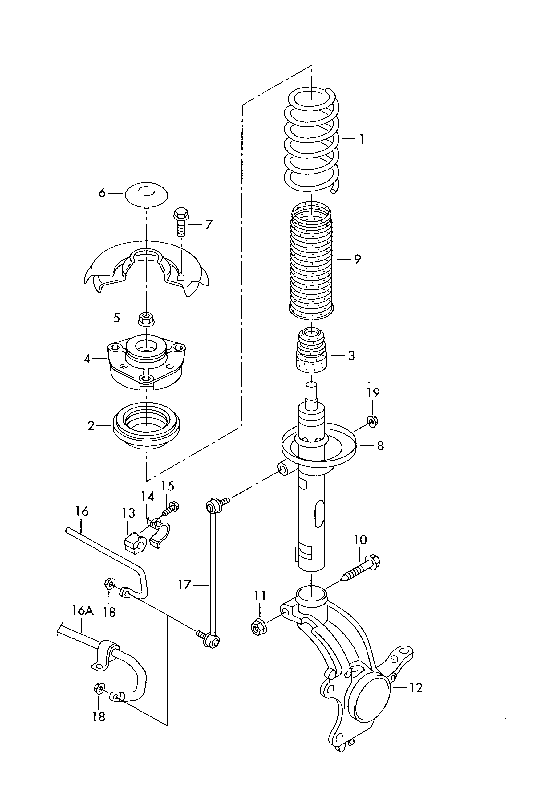 VAG 6Q0 412 301 - Gājiena ierobežotājs, Atsperojums autospares.lv