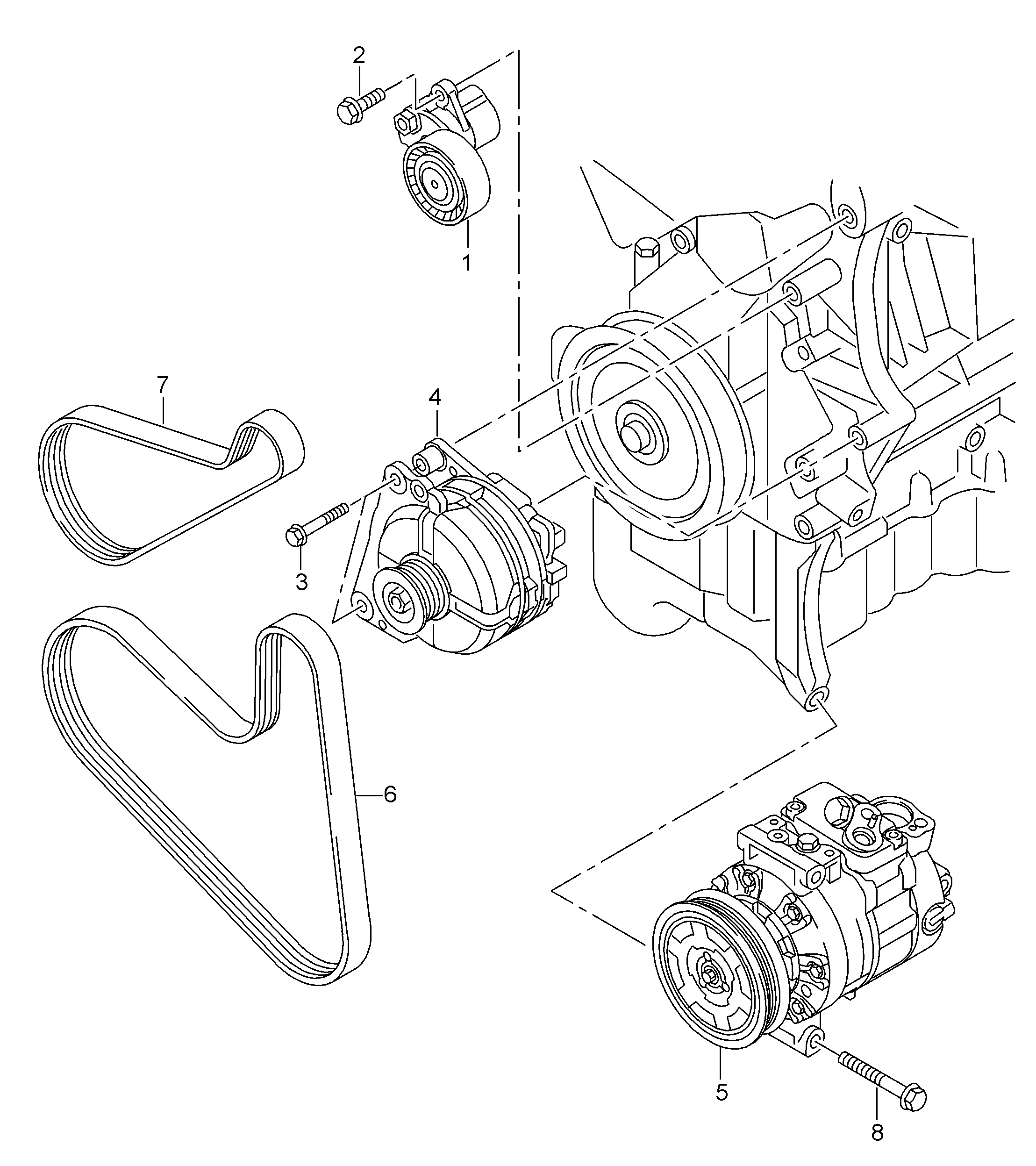 VAG 04E 145 299 L - Siksnas spriegotājs, Ķīļsiksna autospares.lv