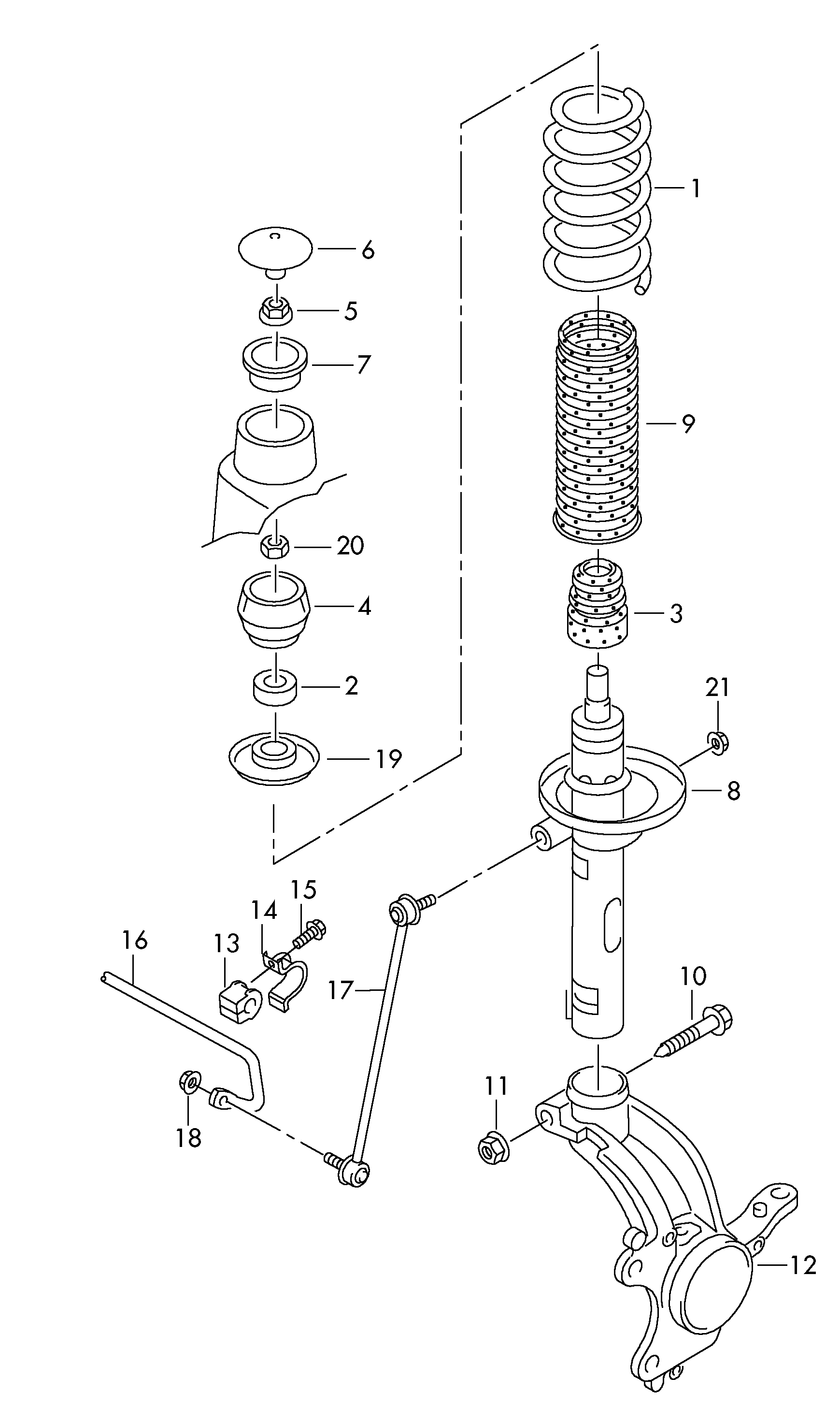 Seat 6R0 411 315 A - Stiepnis / Atsaite, Stabilizators autospares.lv