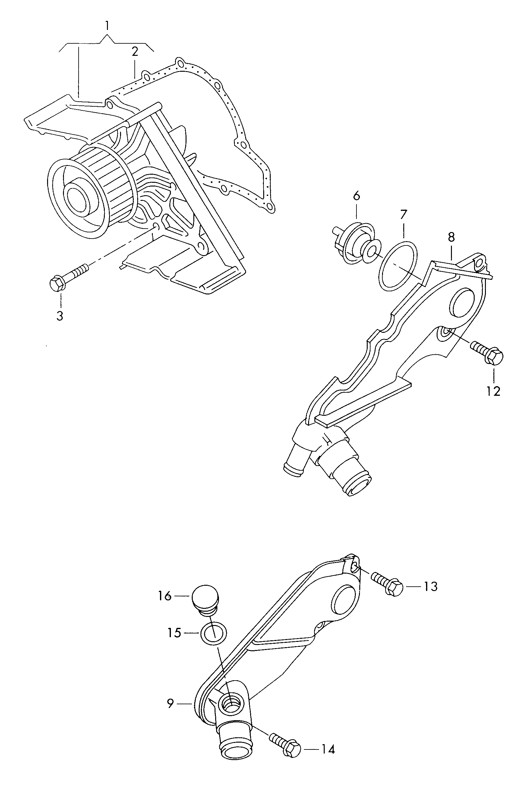 AUDI 059 121 004 E - Ūdenssūknis autospares.lv