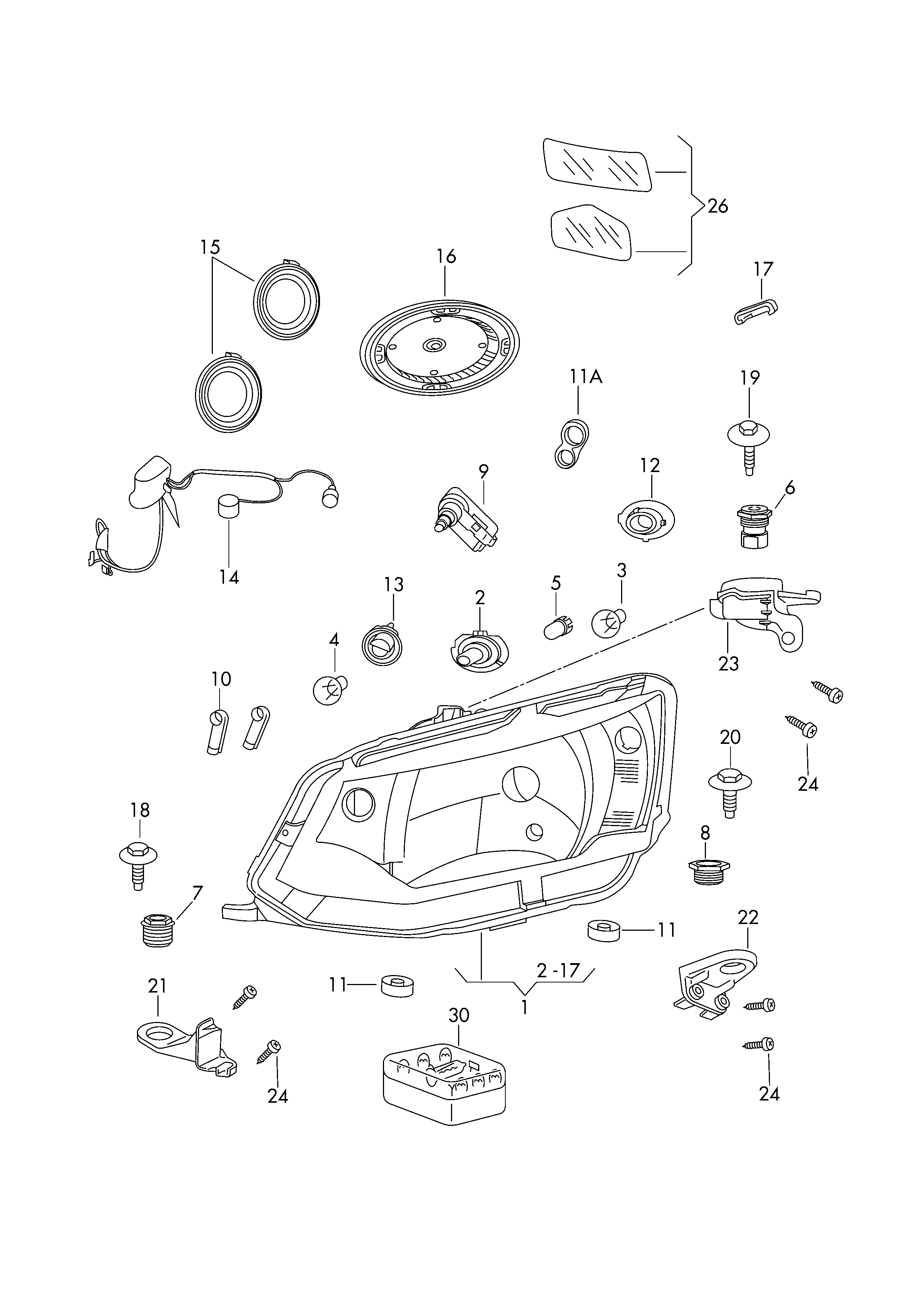 VAG N 017 76 35 - Kvēlspuldze, Miglas lukturis autospares.lv