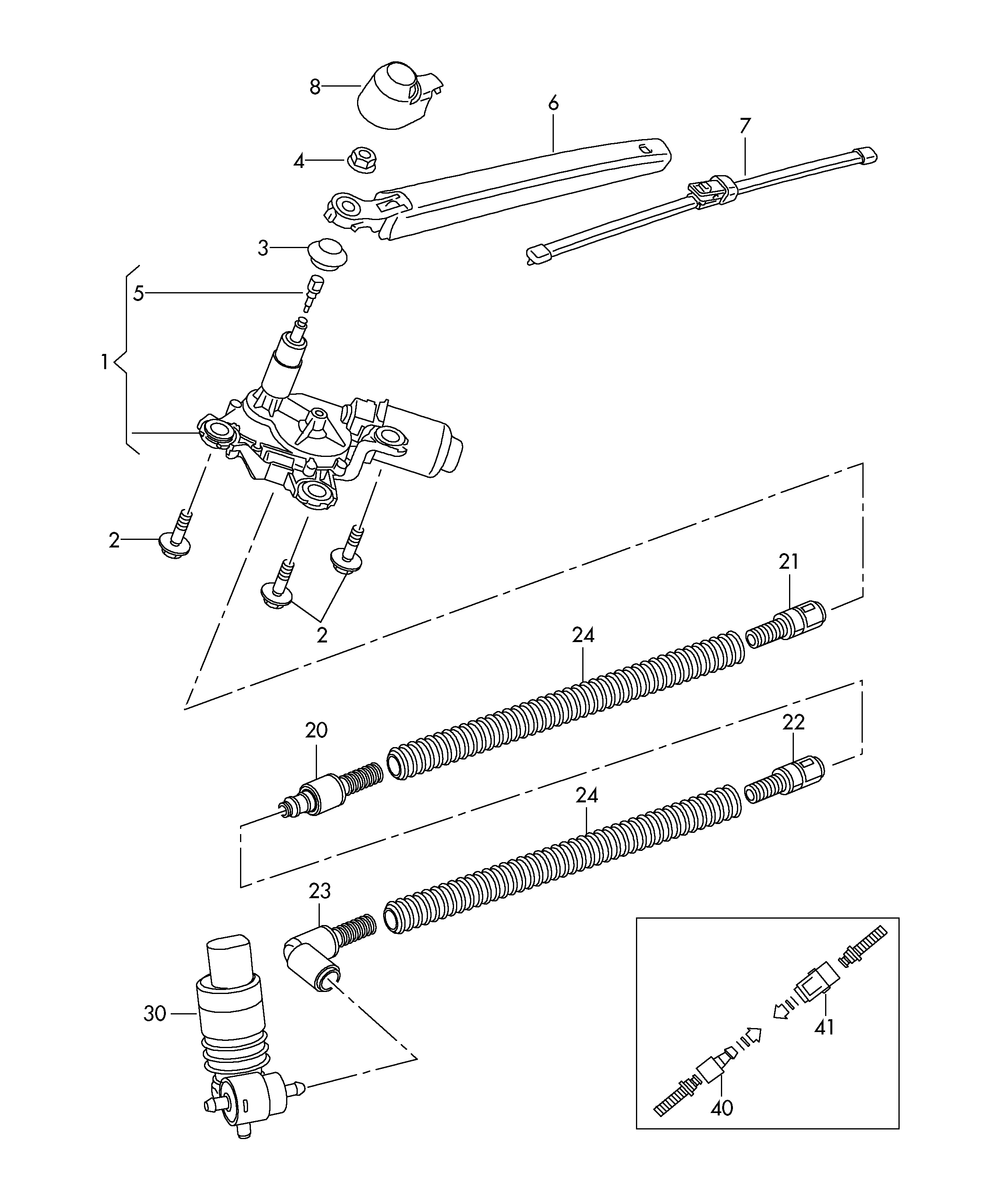 VAG 5K6 955 435 - Wiper Arm, window cleaning www.autospares.lv