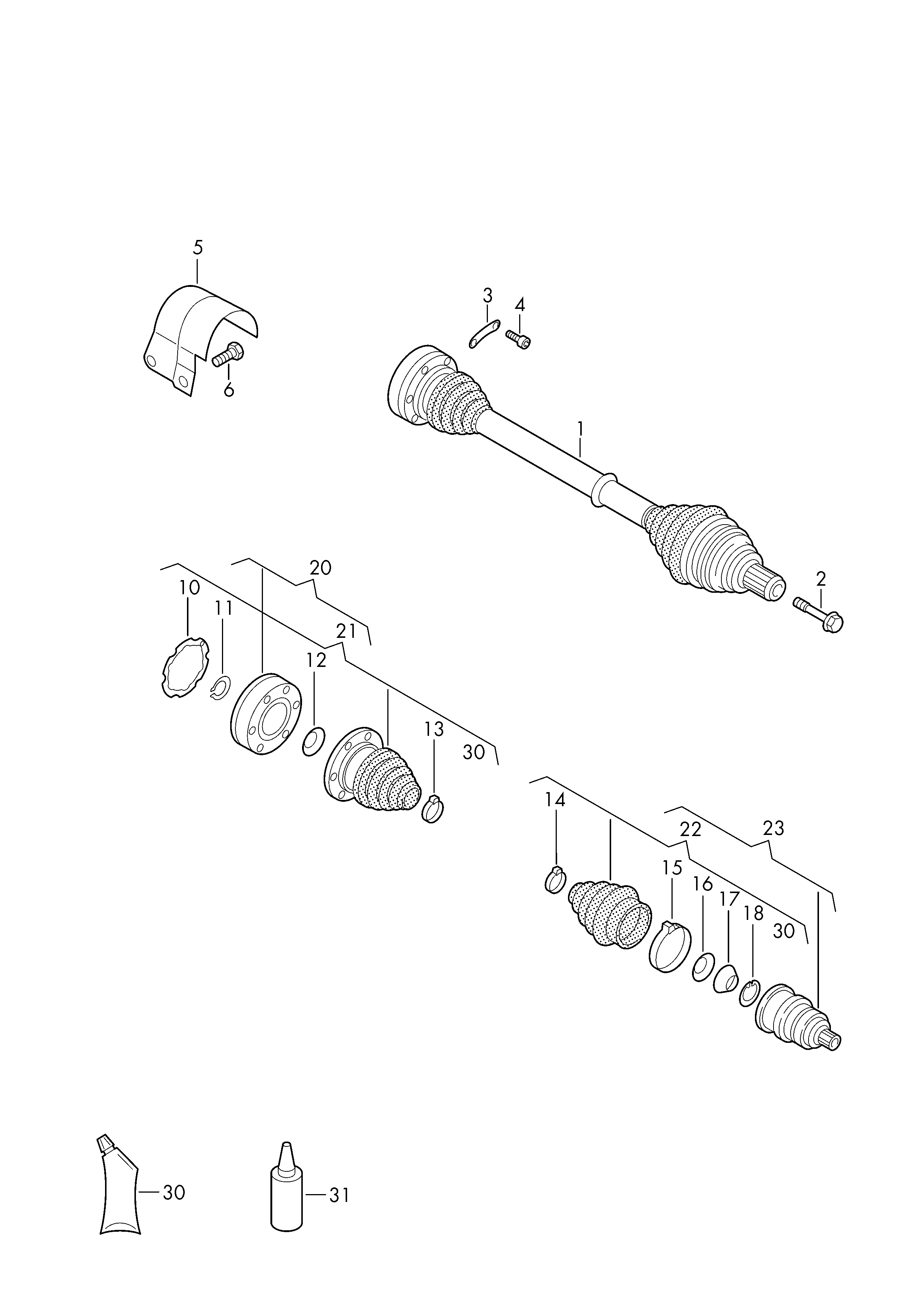 Seat 5Q0407271B - Piedziņas vārpsta autospares.lv