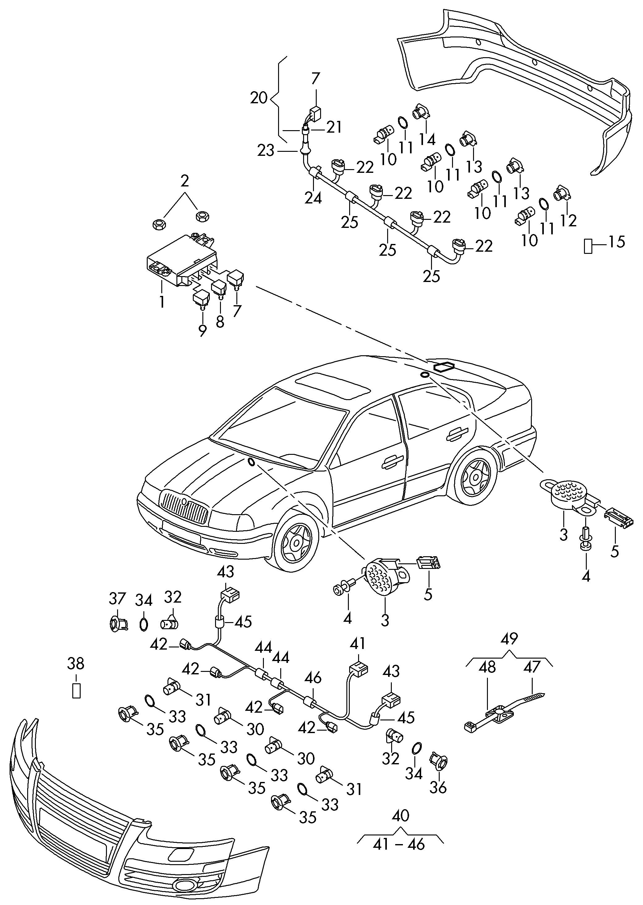 AUDI 4H0 919 275 A - Sensor, parking assist www.autospares.lv