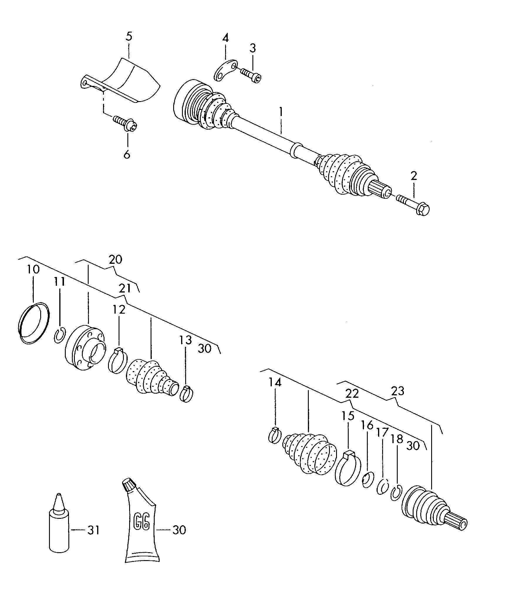 AUDI 1K0407272NJ - Piedziņas vārpsta autospares.lv