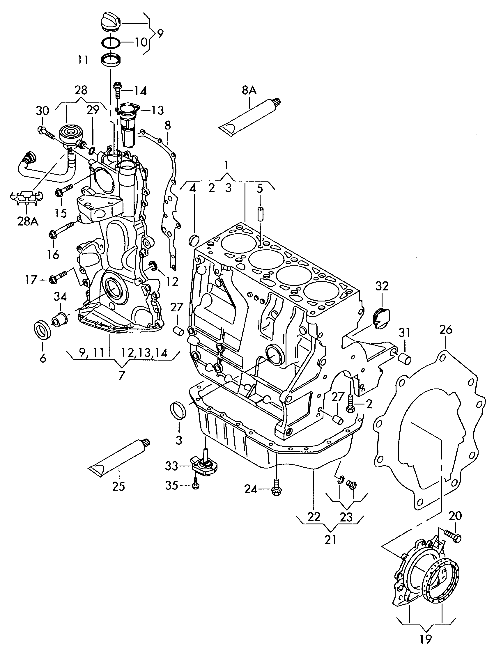 Seat 030 103 171 K - Shaft Seal, crankshaft www.autospares.lv