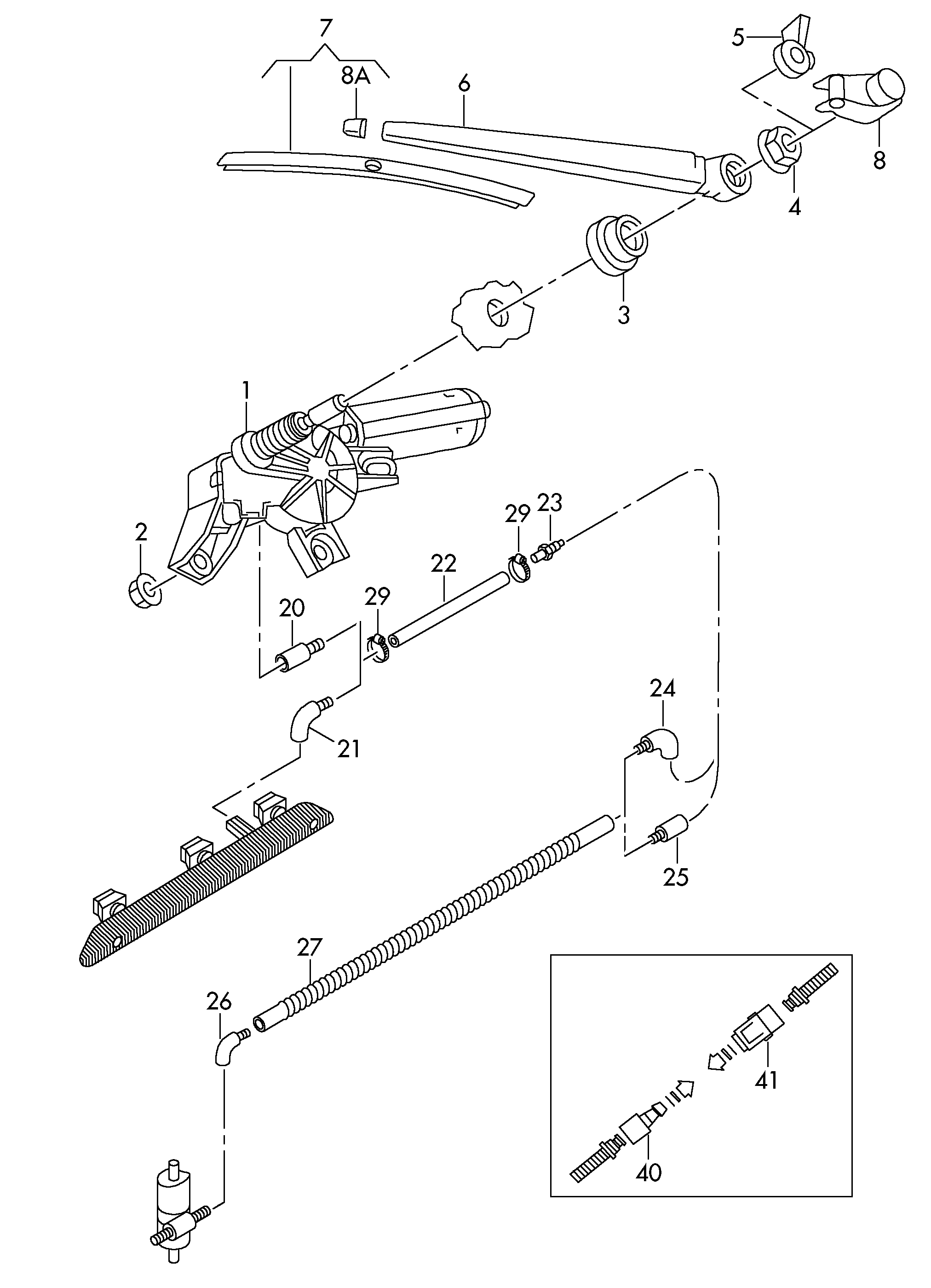 Seat 5JA 955 425 - Stikla tīrītāja slotiņa autospares.lv