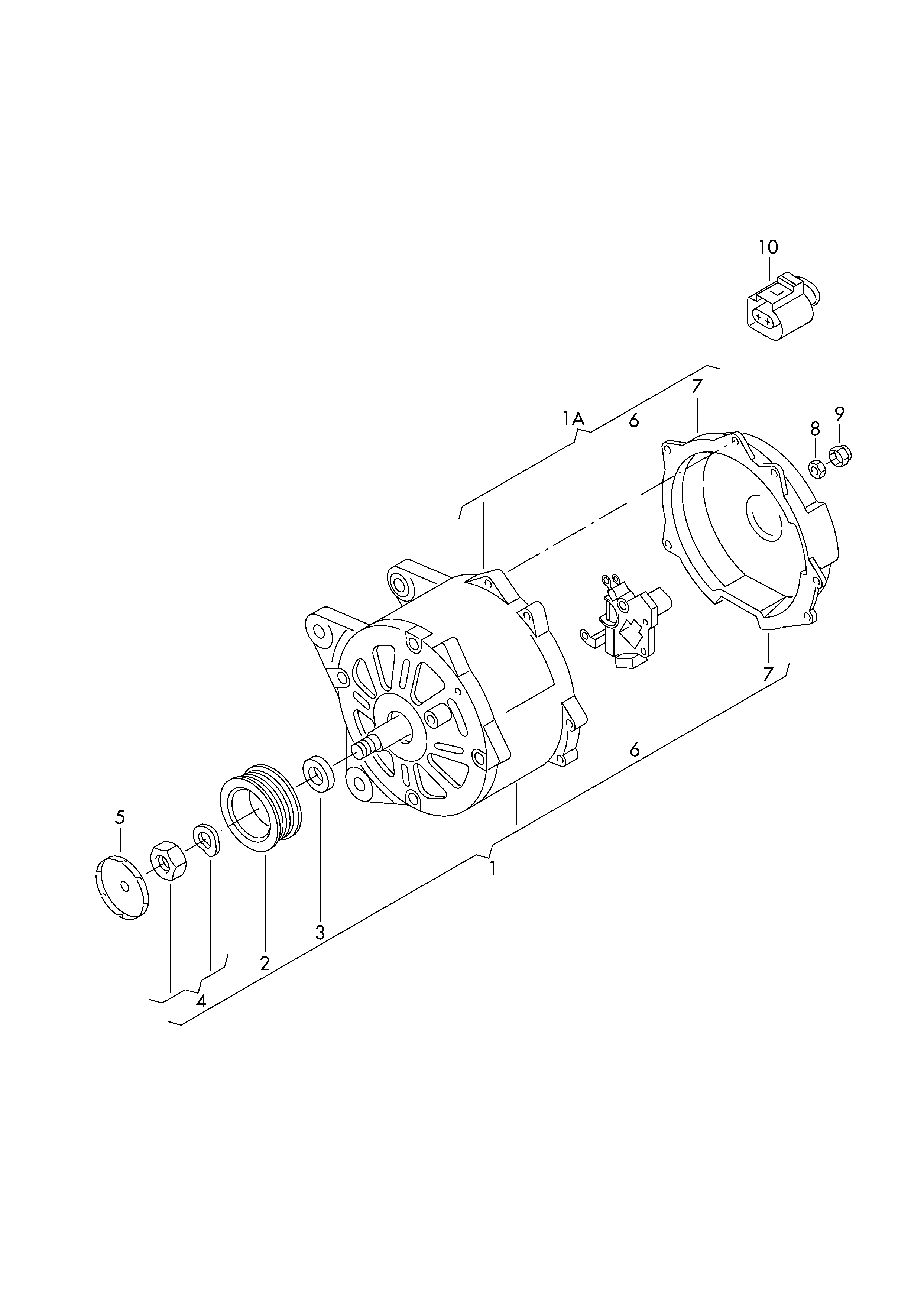 AUDI 04C903023C - Piedziņas skriemelis, Ģenerators autospares.lv