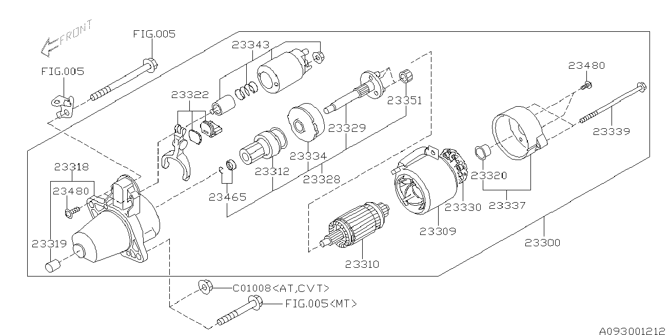 Subaru 23300 AA572 - Starteris autospares.lv