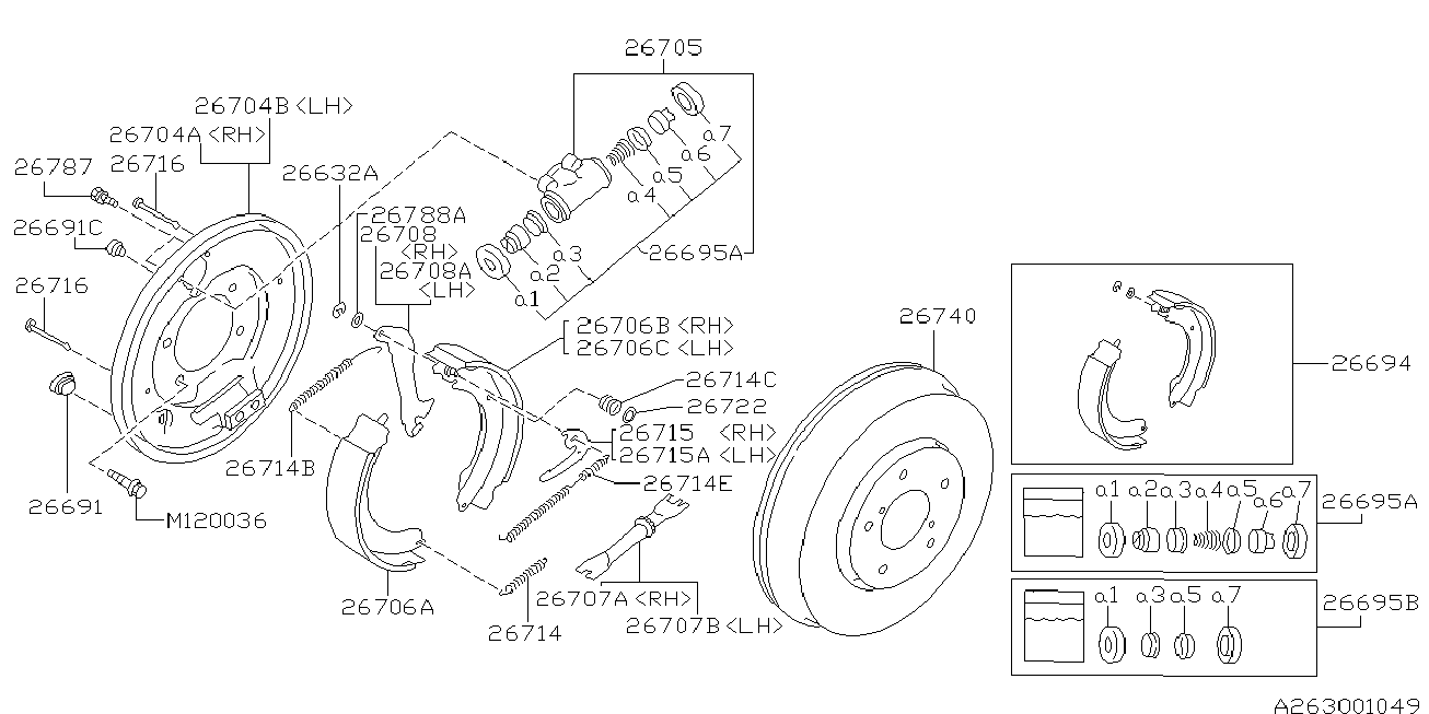 Honda 26257AA030 - Bremžu loku komplekts autospares.lv