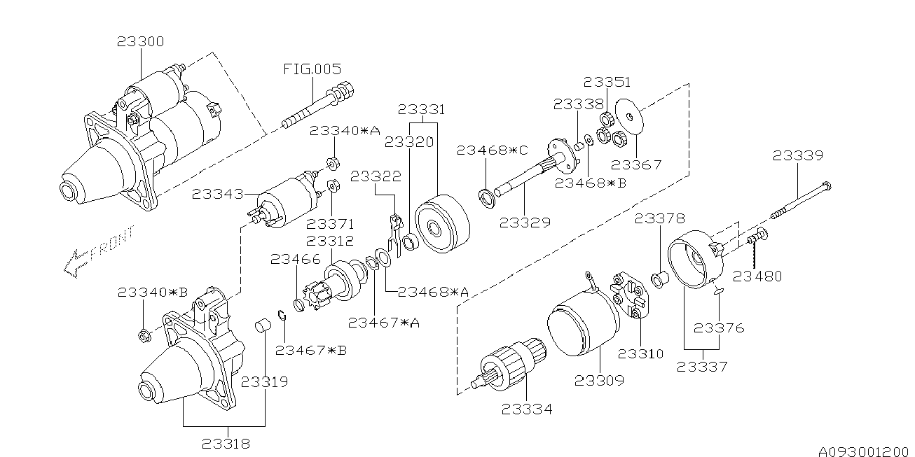 NISSAN 23319-KA030 - Gultnis piedziņas pusē, Ģenerators www.autospares.lv