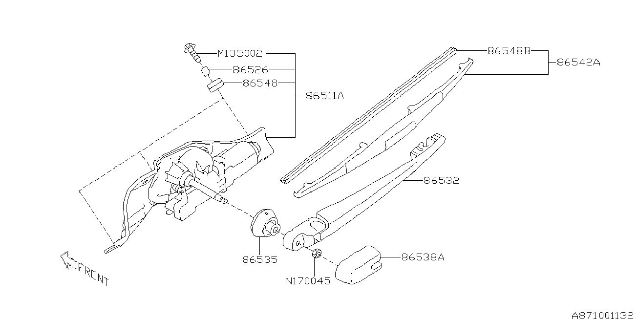 Subaru 86548KG080 - Щетка стеклоочистителя www.autospares.lv