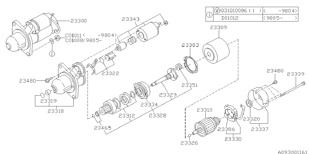 Subaru 23300-AA381 - Starteris autospares.lv