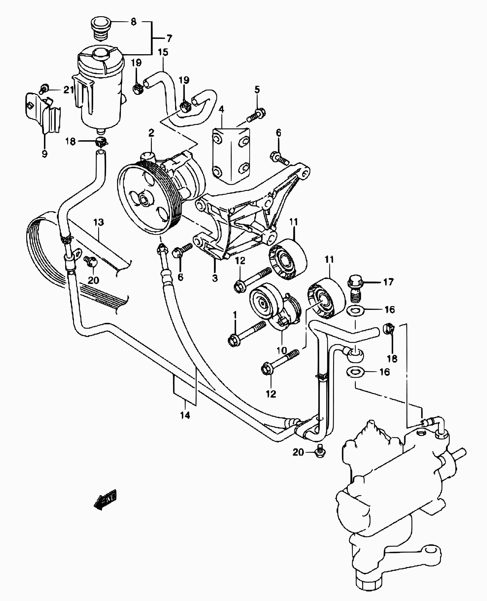 Suzuki 49160-84A80 - Siksnas spriegotājs, Ķīļsiksna autospares.lv