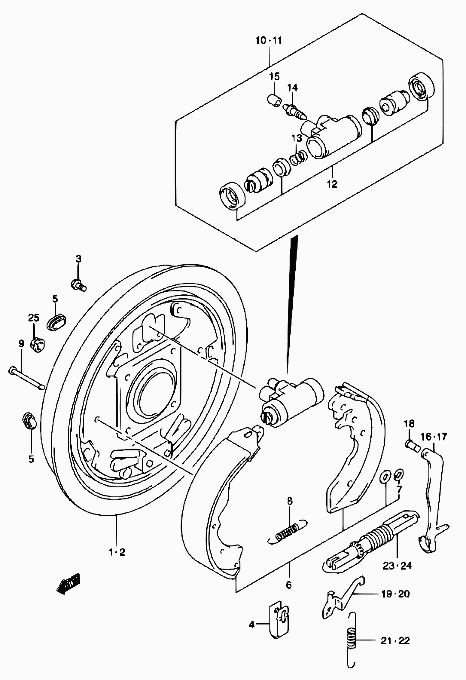 Suzuki 53200-81A11 - Bremžu loku komplekts autospares.lv