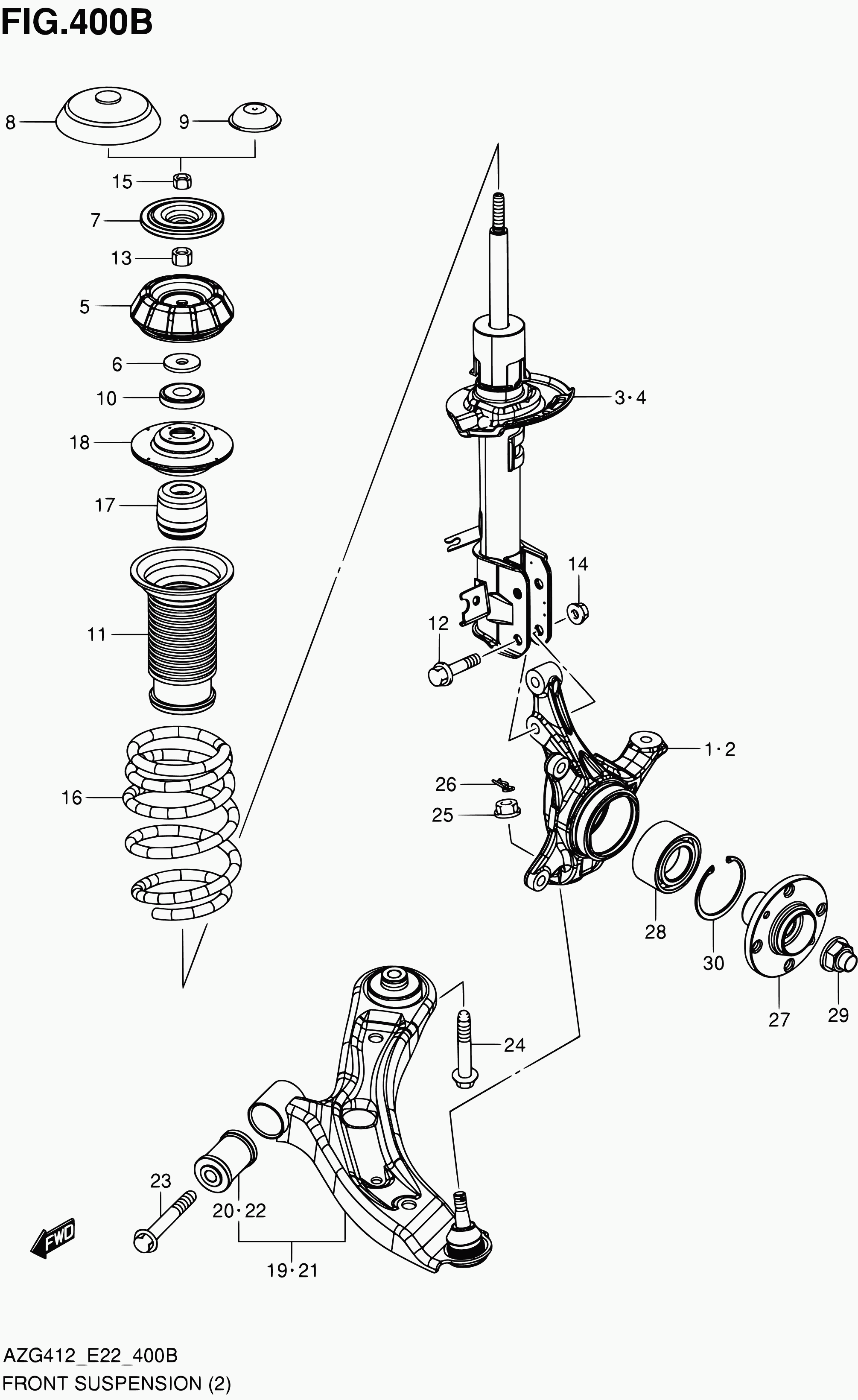 Suzuki 45201-68L00 - Track Control Arm www.autospares.lv